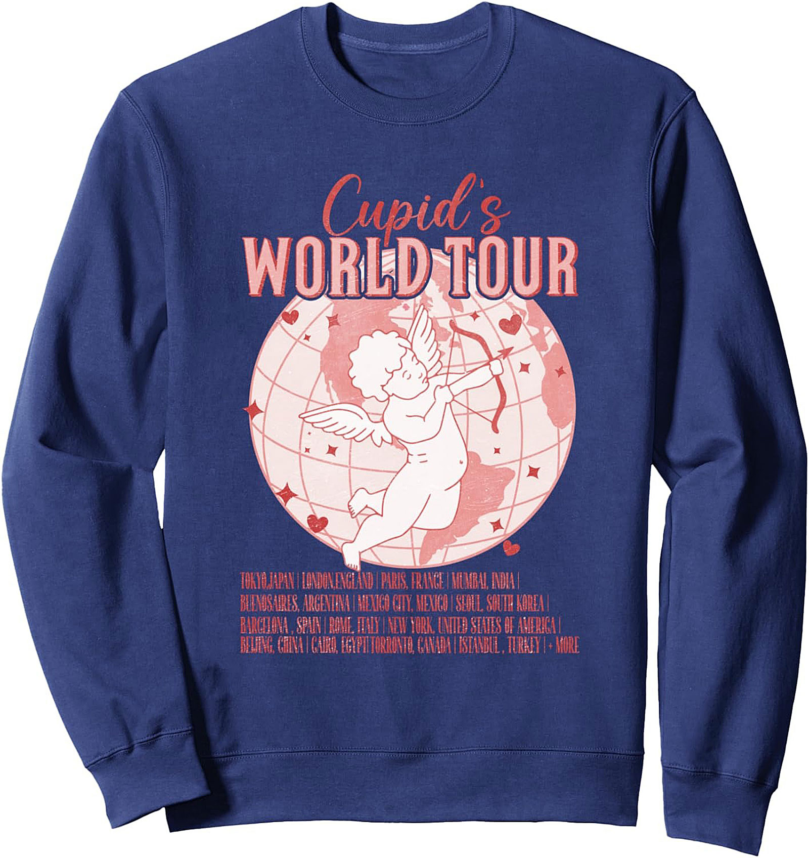 Cupid's World Tour Sweatshirt Funny Valentine's Crewneck