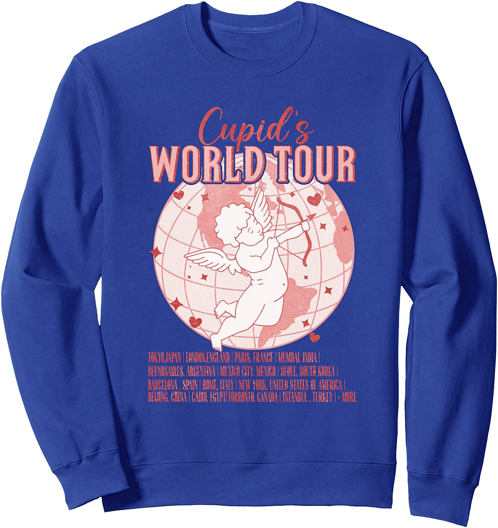 Cupid's World Tour Sweatshirt Funny Valentine's Crewneck
