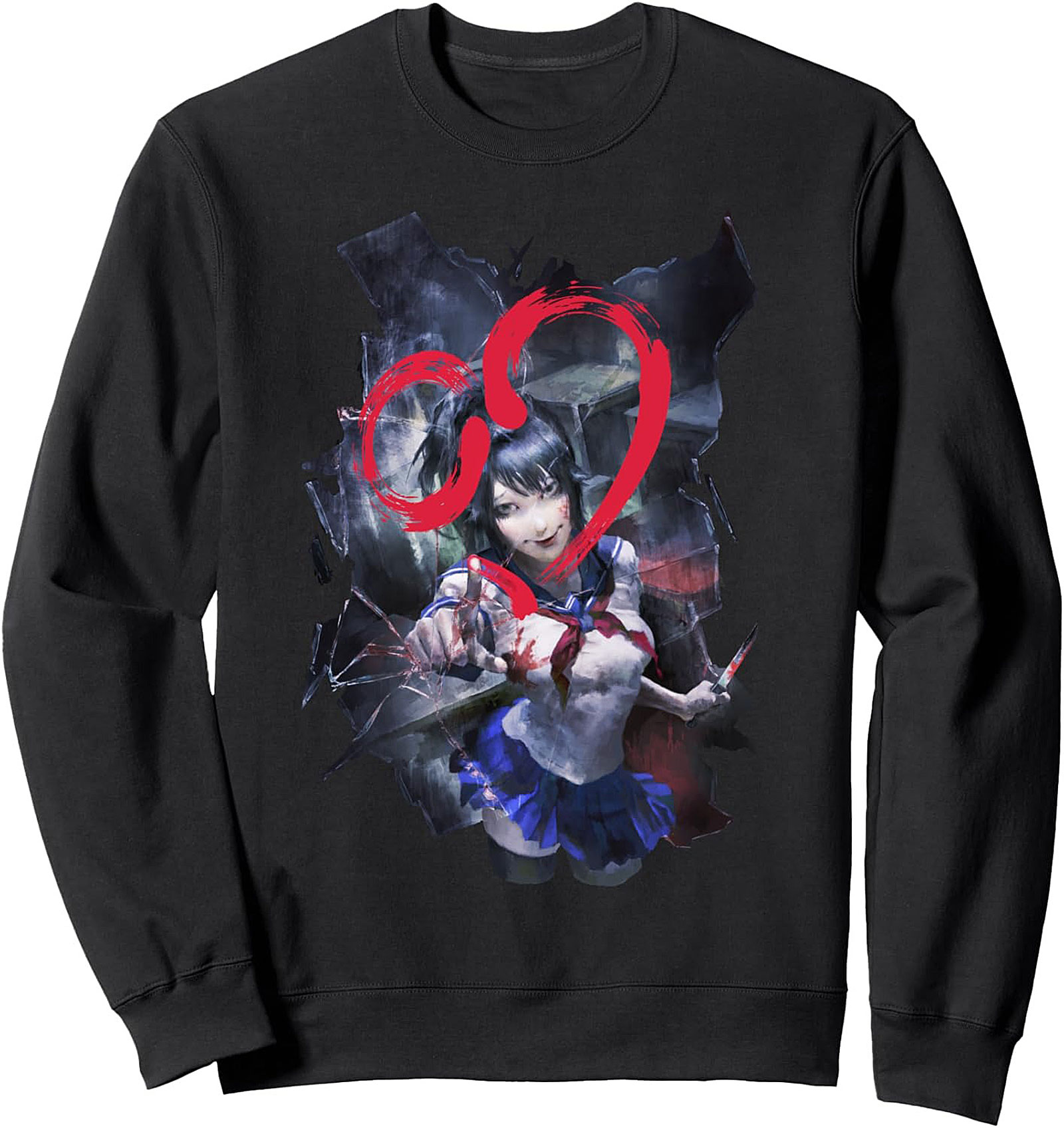 Yandere Anime Graphic Sweatshirt  Cozy Pullover