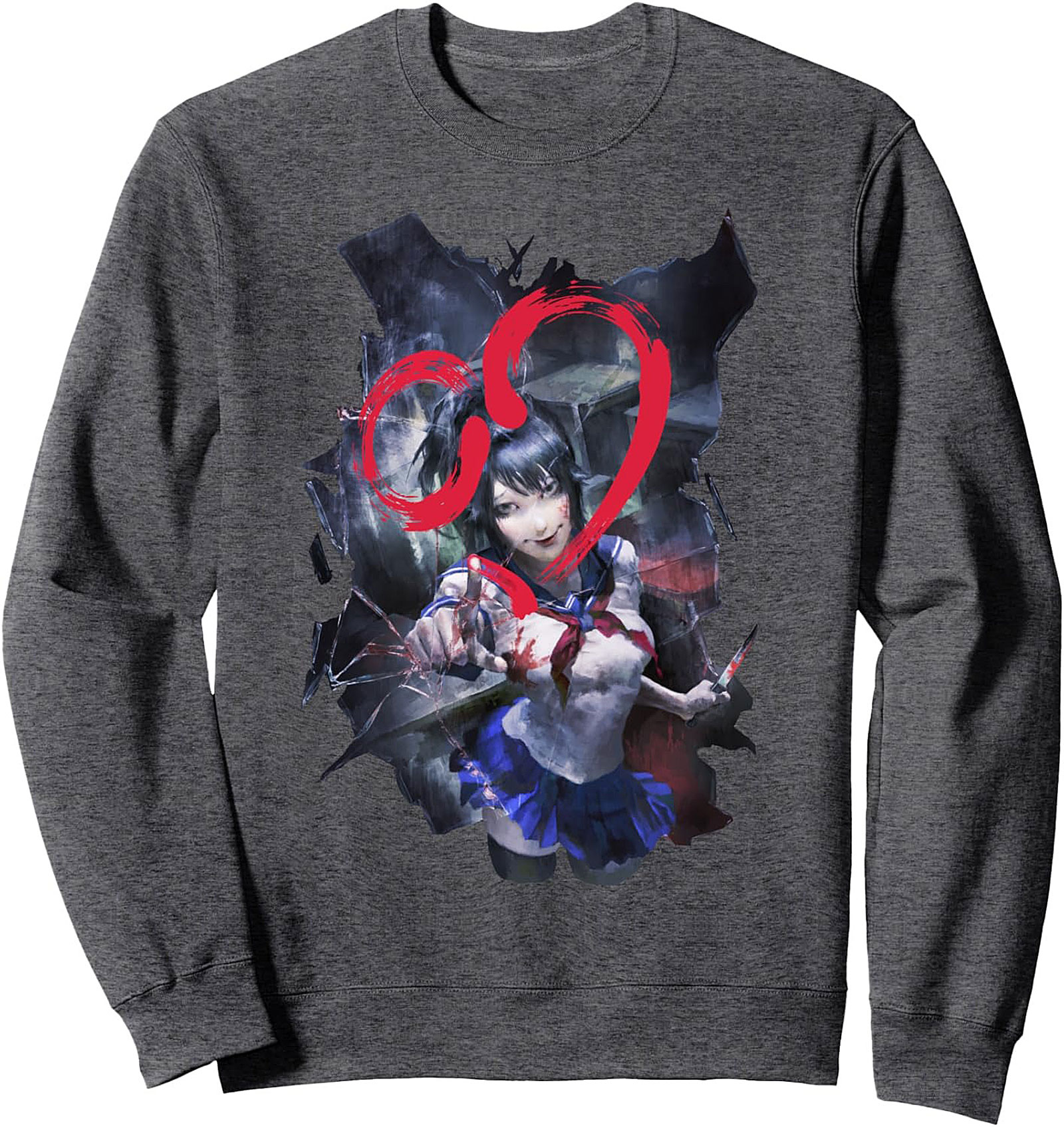 Yandere Anime Graphic Sweatshirt  Cozy Pullover