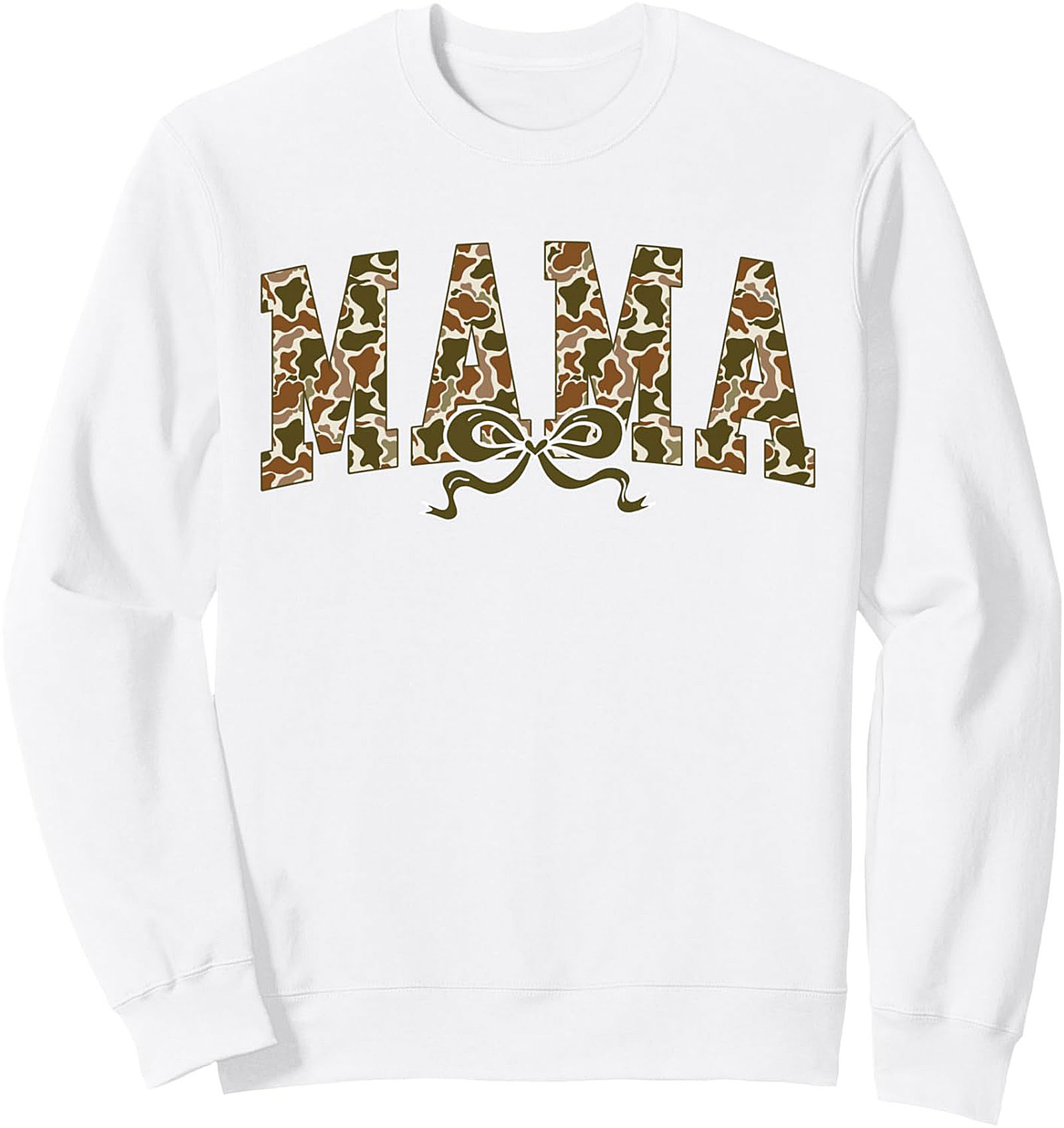 Camo Mama Crewneck Sweatshirt Cozy Pullover Gift Idea