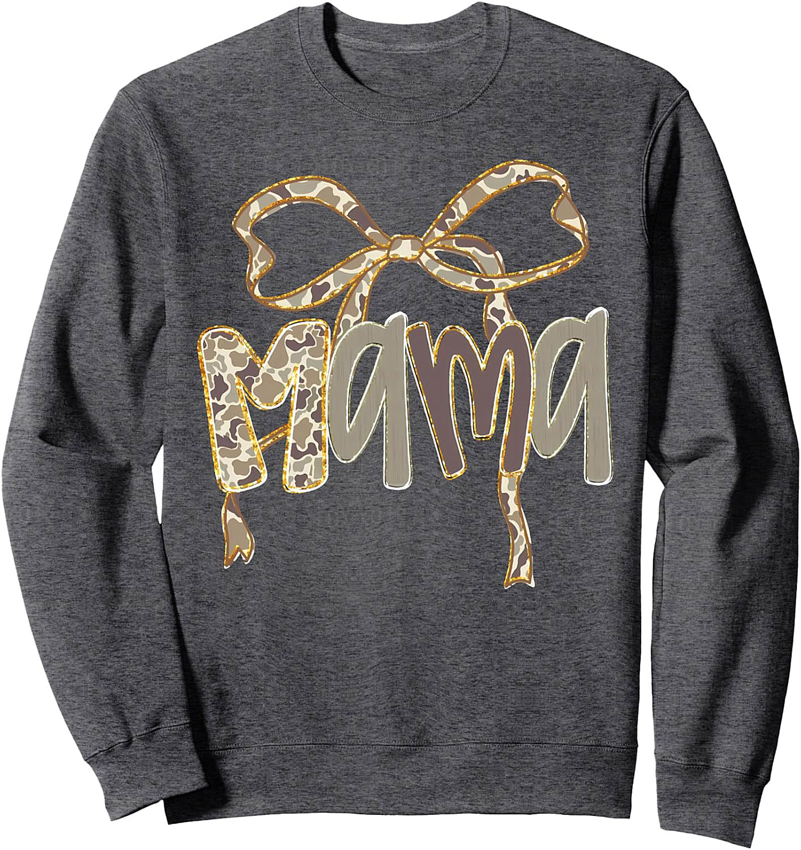 Mama Camo Bow Crewneck Sweatshirt Cozy Gift for Mom