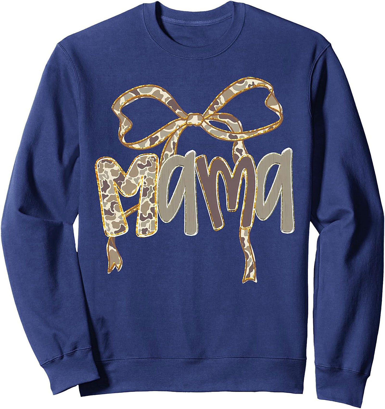 Mama Camo Bow Crewneck Sweatshirt Cozy Gift for Mom
