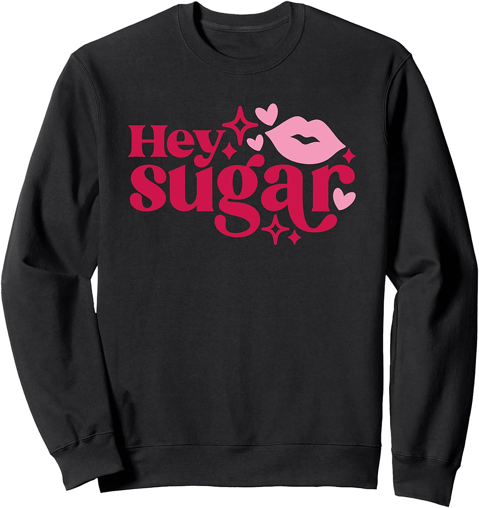Hey Sugar Retro Valentine Graphic Crewneck Sweatshirt