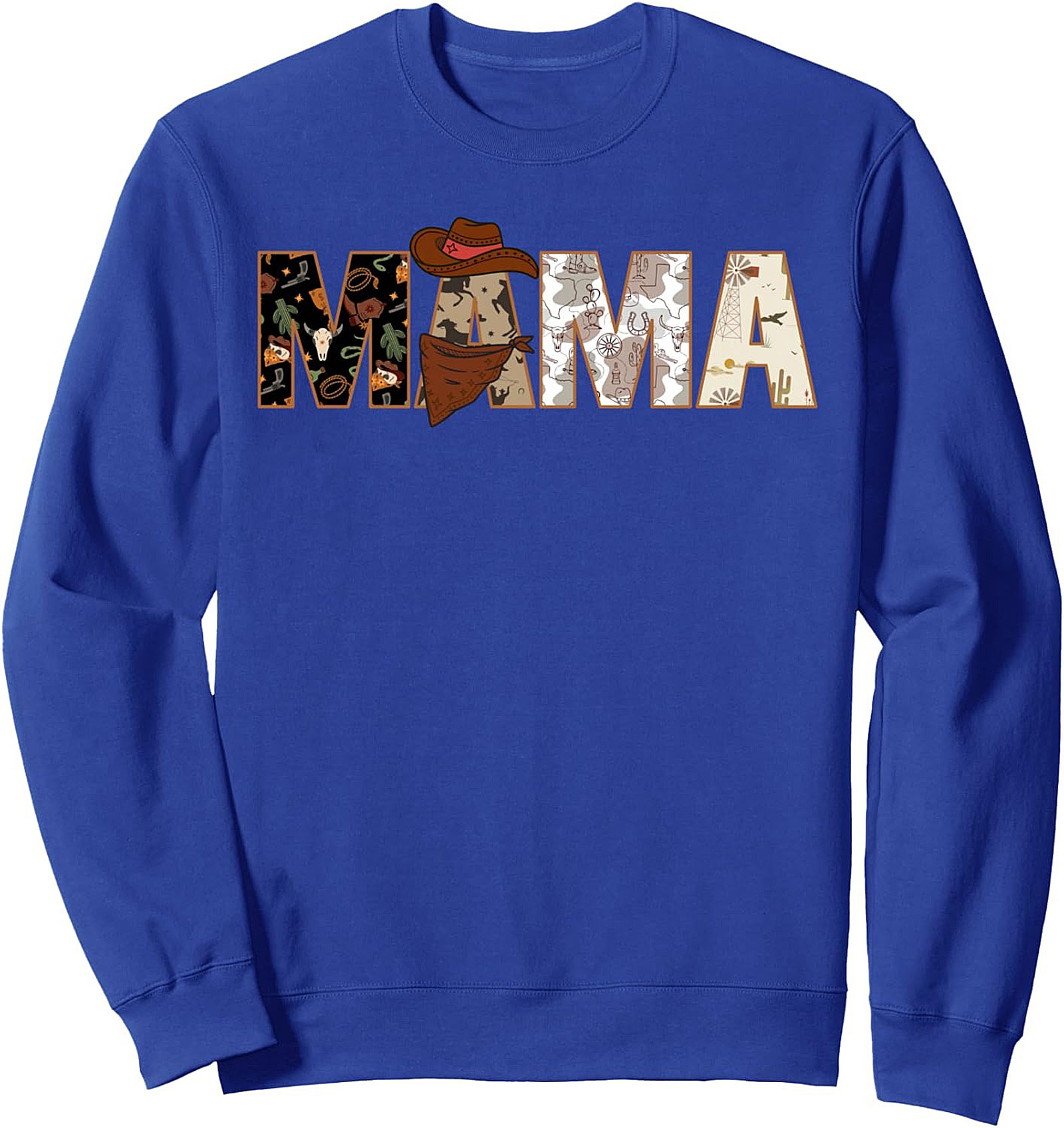 Western Mama Crewneck Sweatshirt Cozy Cowgirl Pullover Gift