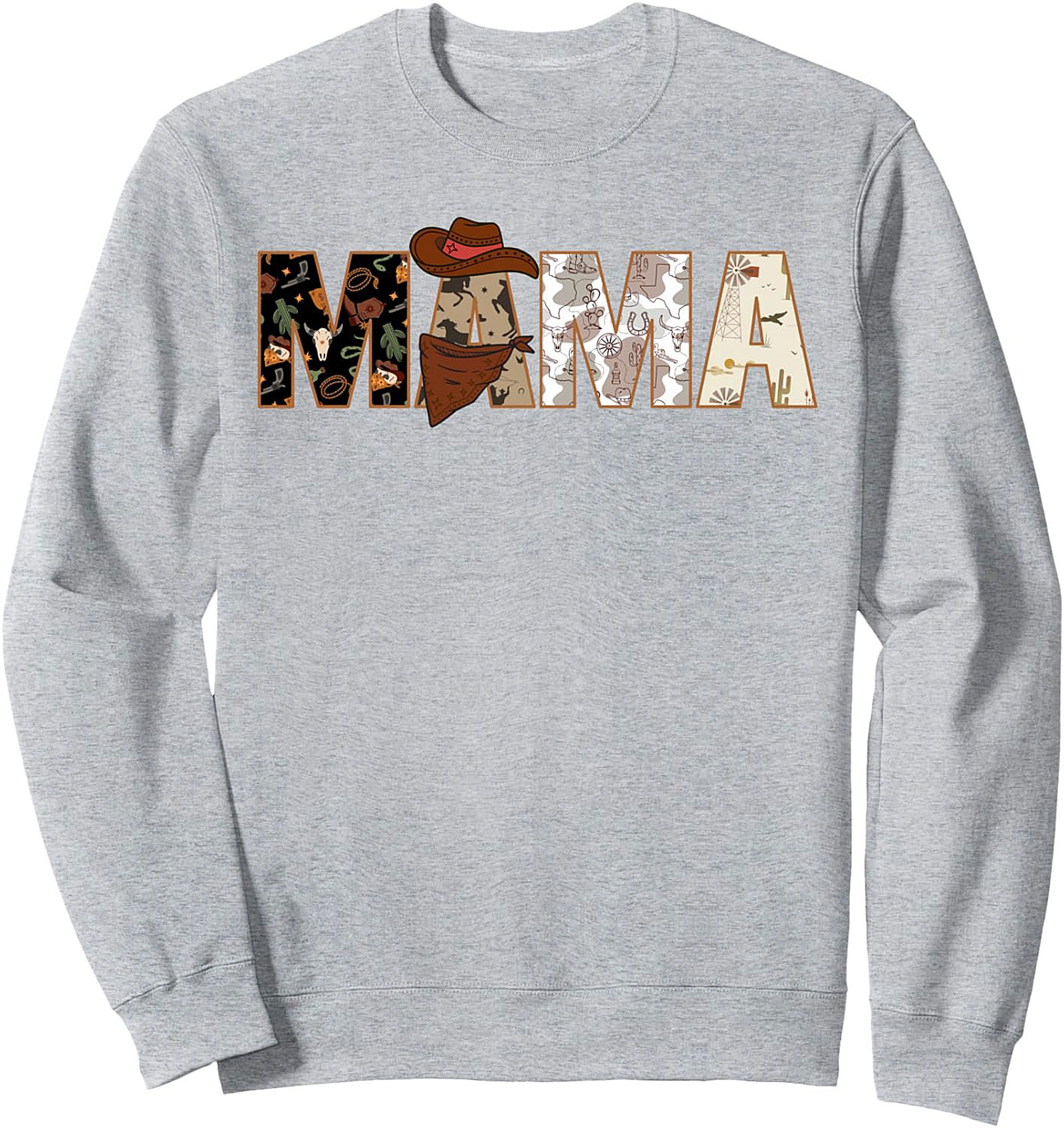 Western Mama Crewneck Sweatshirt Cozy Cowgirl Pullover Gift