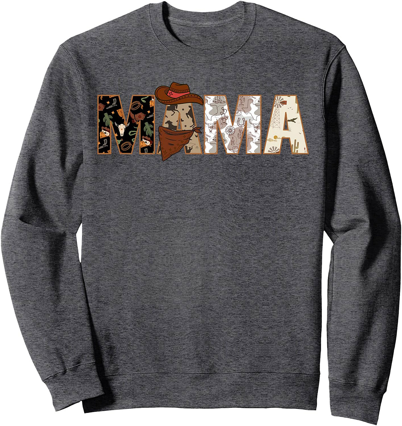 Western Mama Crewneck Sweatshirt Cozy Cowgirl Pullover Gift