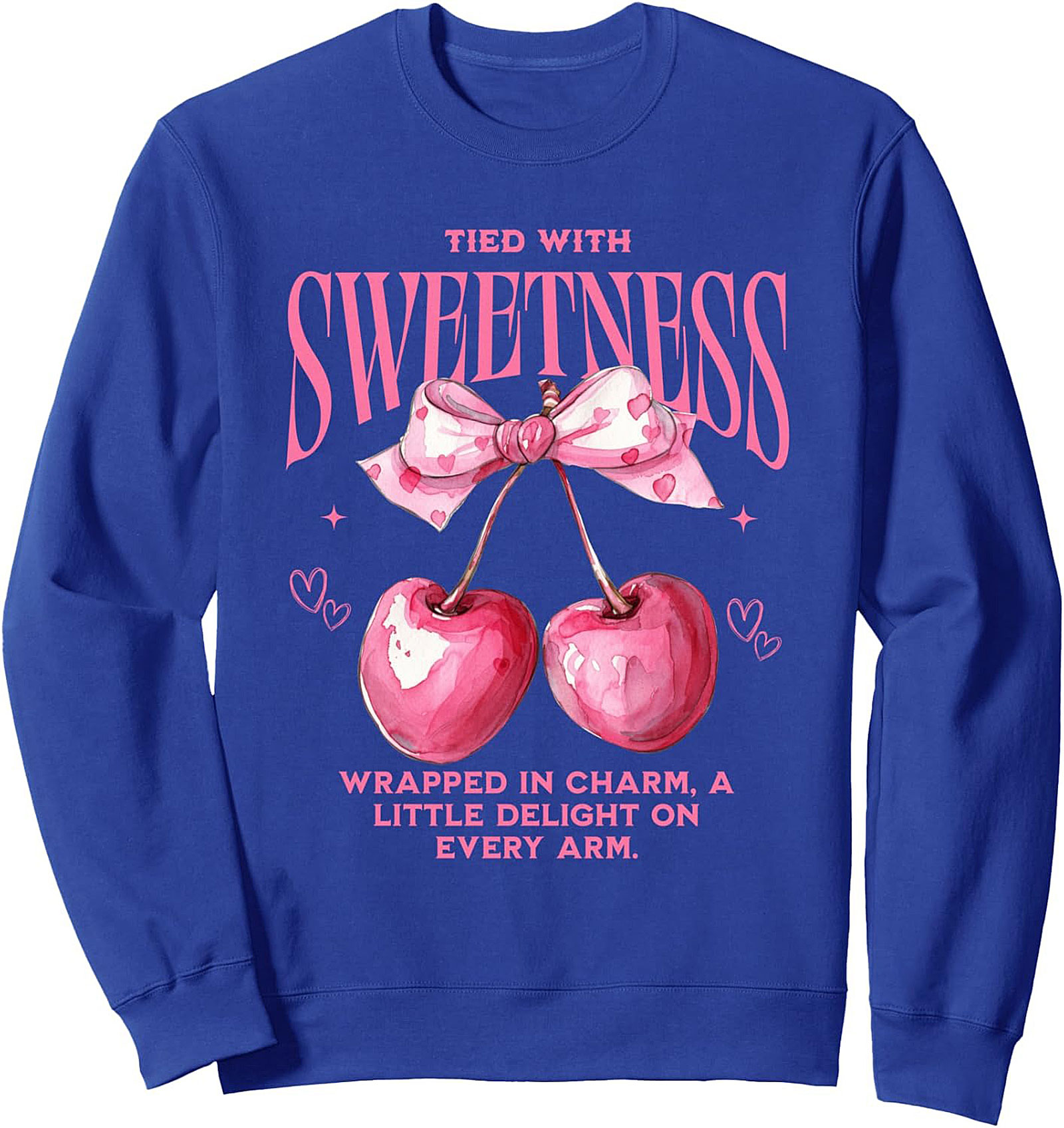 Sweet Cherry Graphic Sweatshirt Cozy Crewneck Pullover