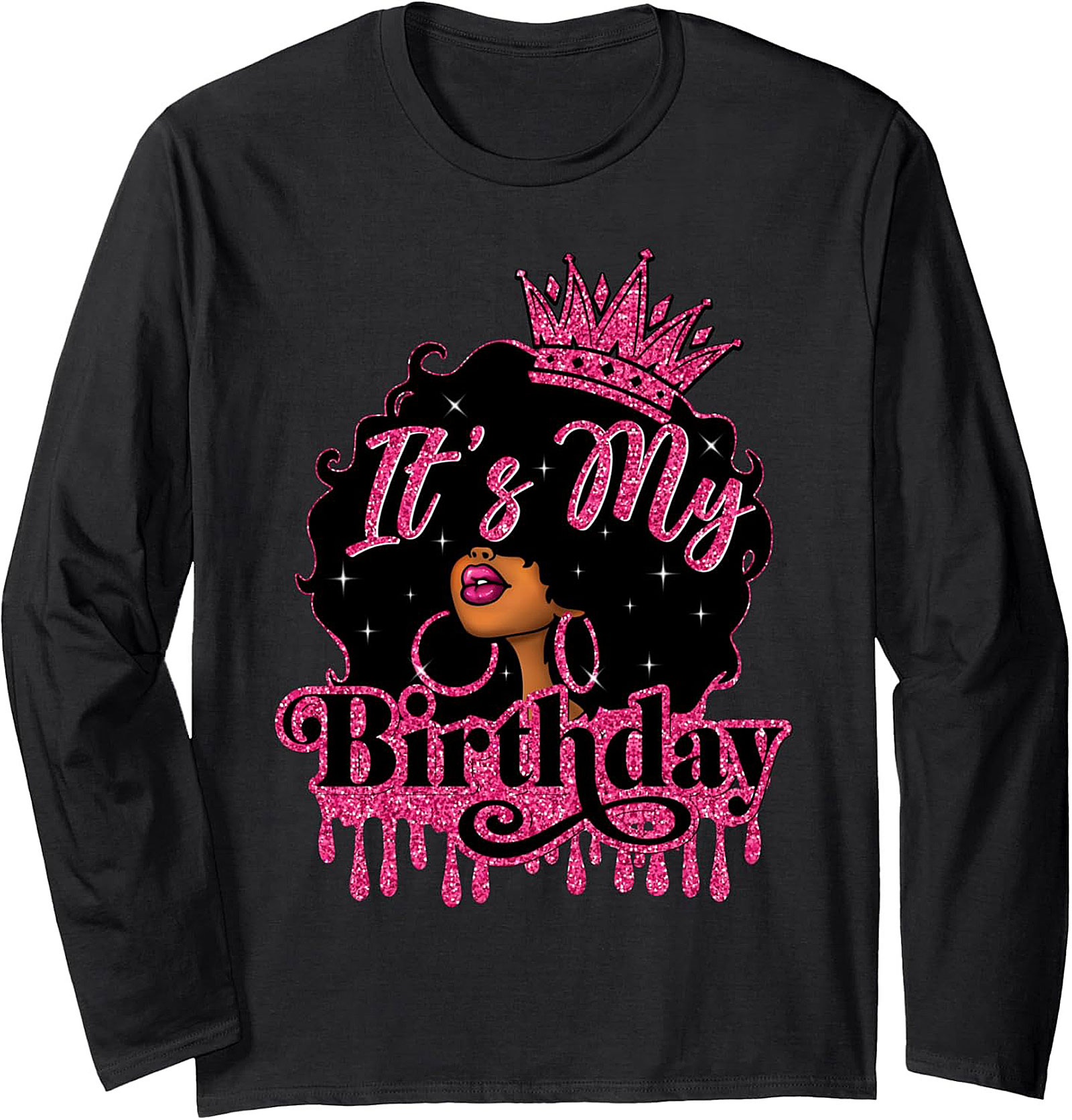 Birthday Queen Crewneck Sweatshirt | Black Girl Magic Gift