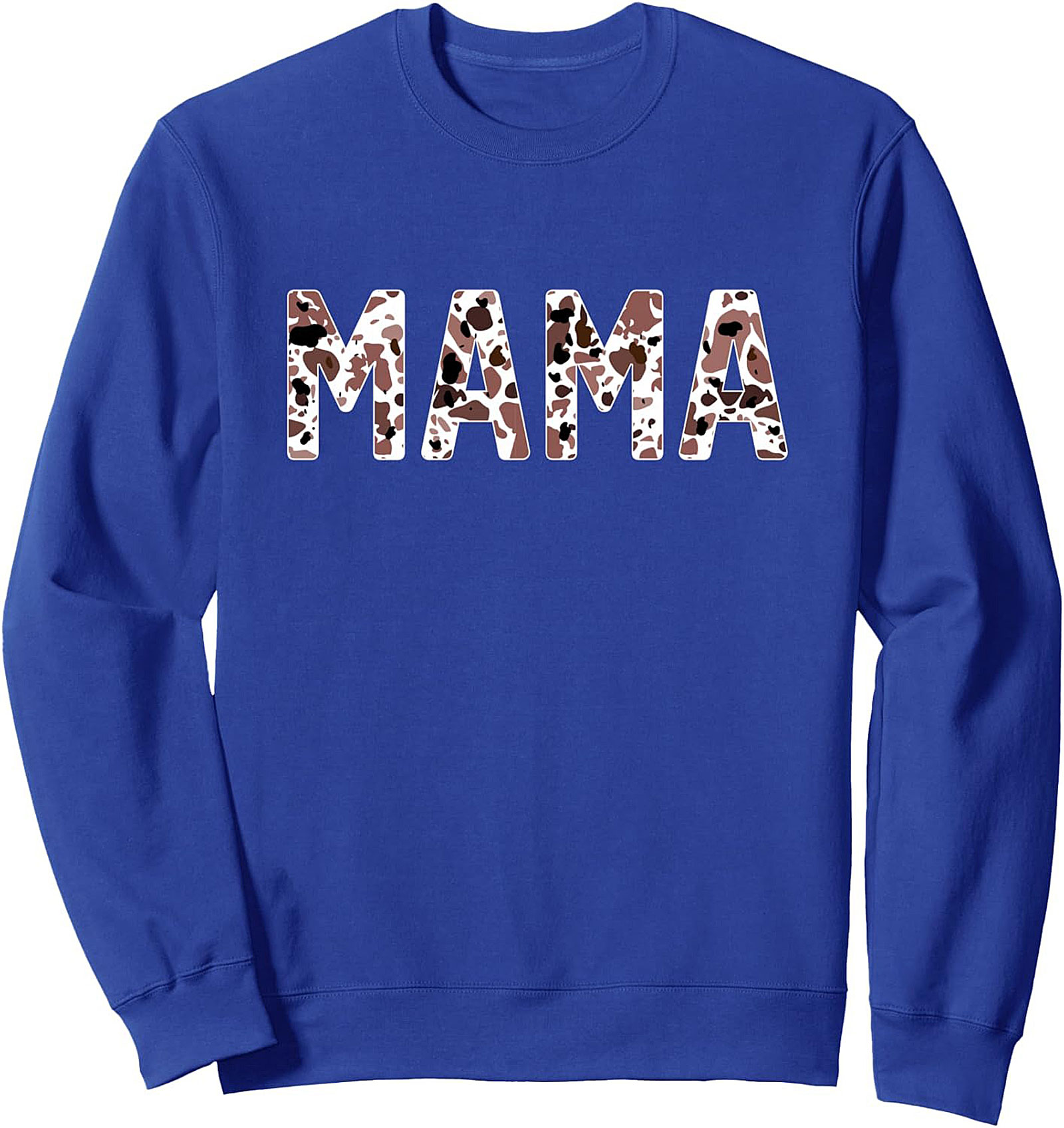 Cow Print Mama Sweatshirt Cozy Western Crewneck Pullover