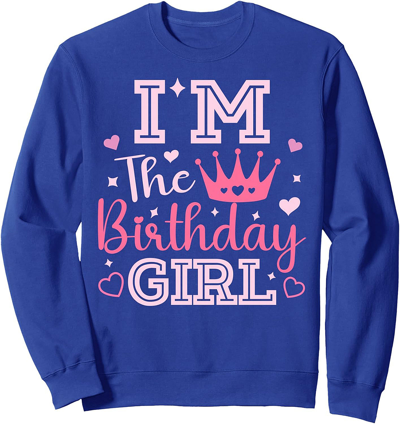 Birthday Girl Crewneck Sweatshirt | Cozy Pink Crown Pullover