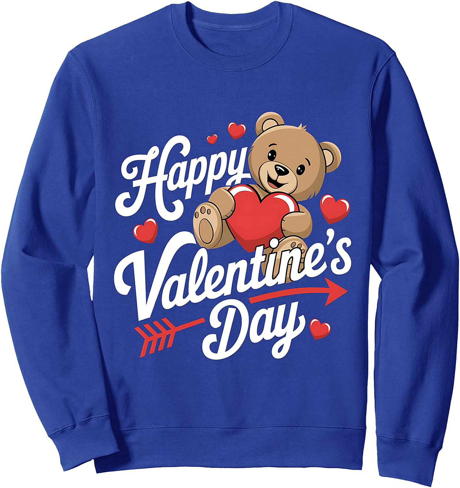 Cute Valentine's Day Teddy Bear Crewneck Sweatshirt