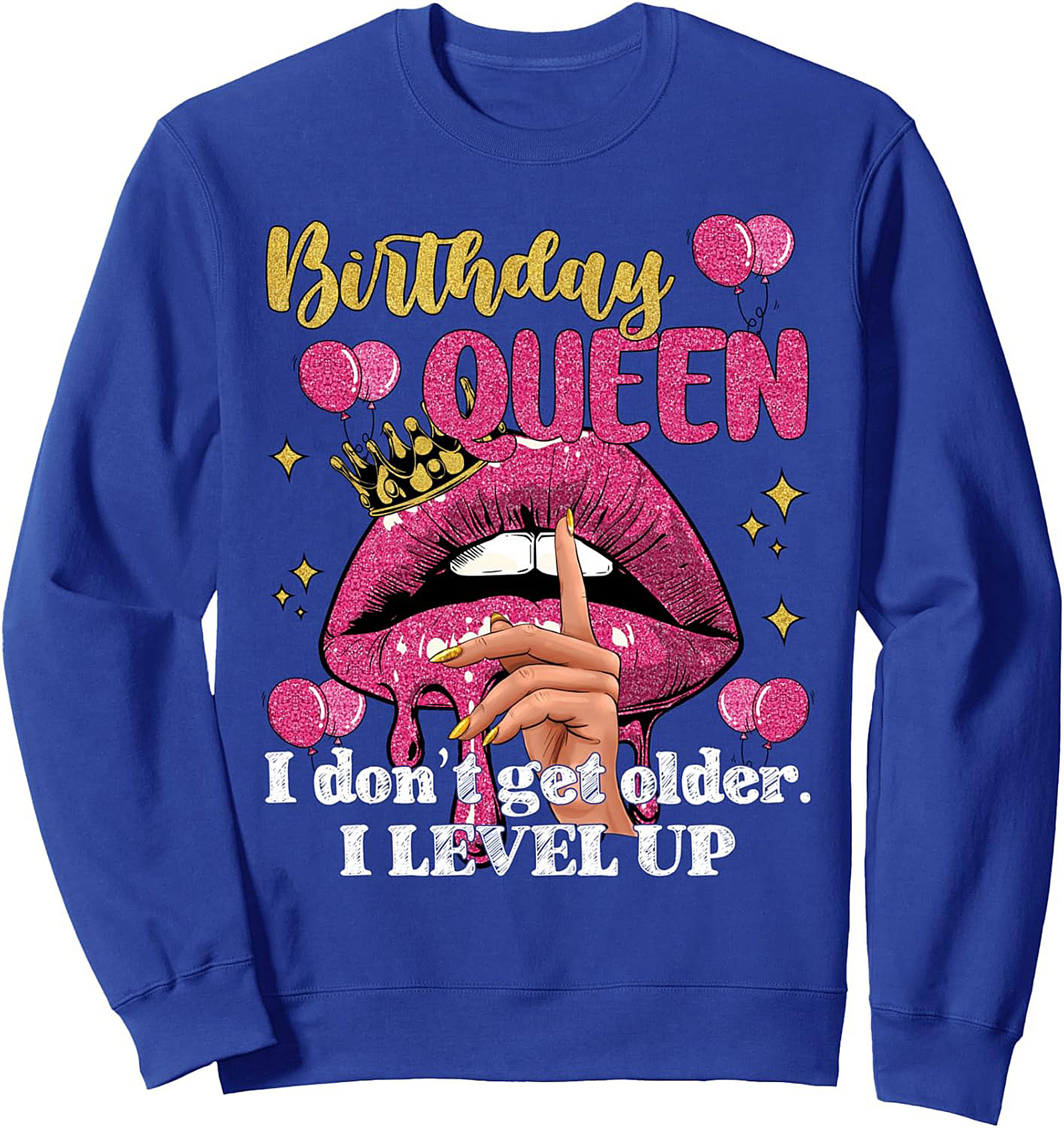 Birthday Queen Level Up Crewneck Sweatshirt | Cozy Gift Idea