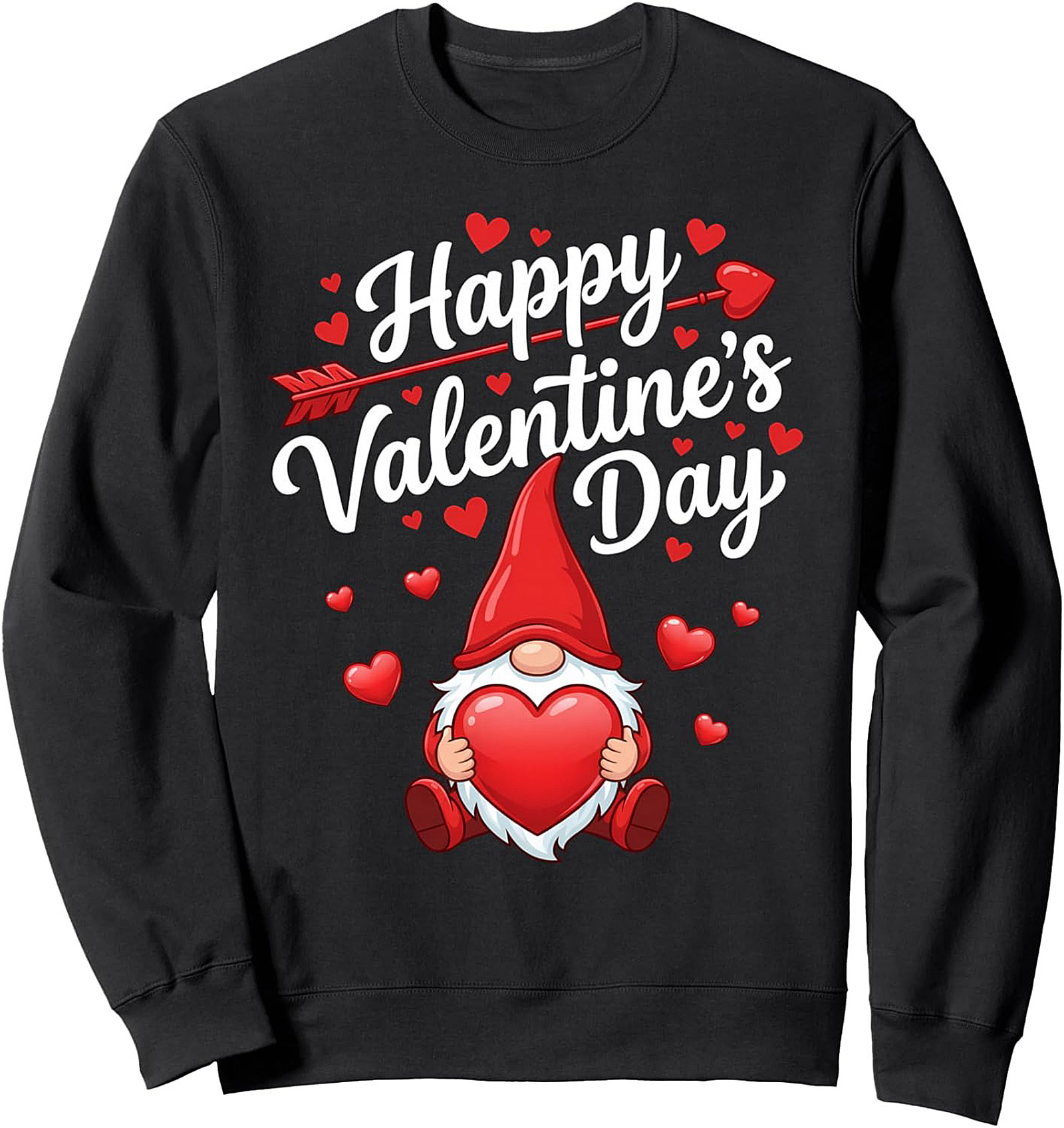 Valentine Gnome Crewneck Sweatshirt - Cozy Cupid Pullover