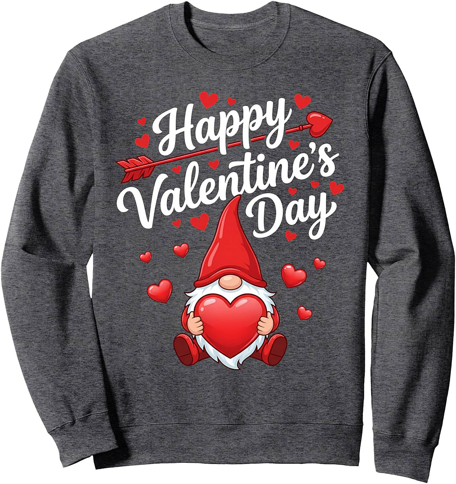 Valentine Gnome Crewneck Sweatshirt - Cozy Cupid Pullover