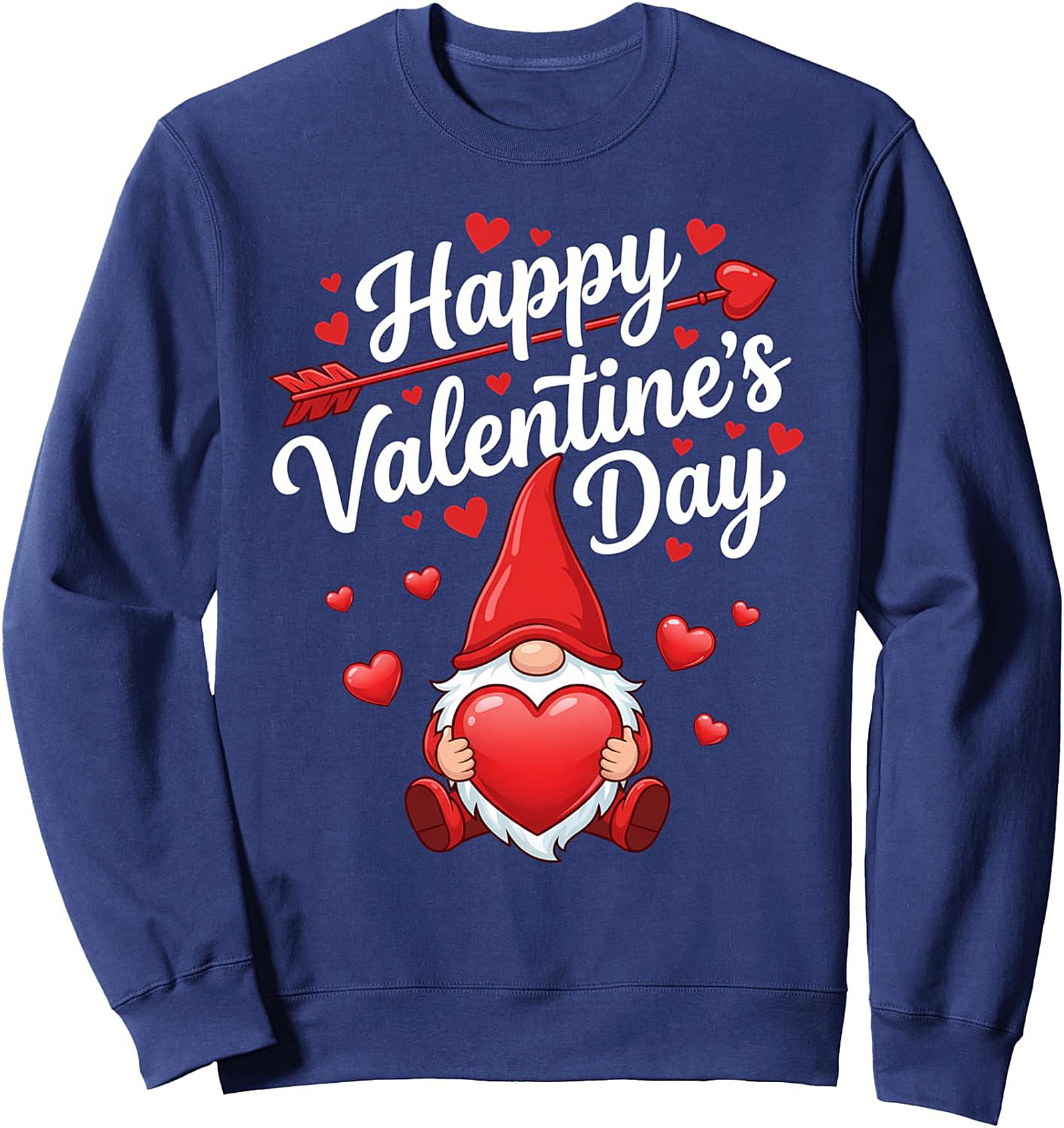Valentine Gnome Crewneck Sweatshirt - Cozy Cupid Pullover