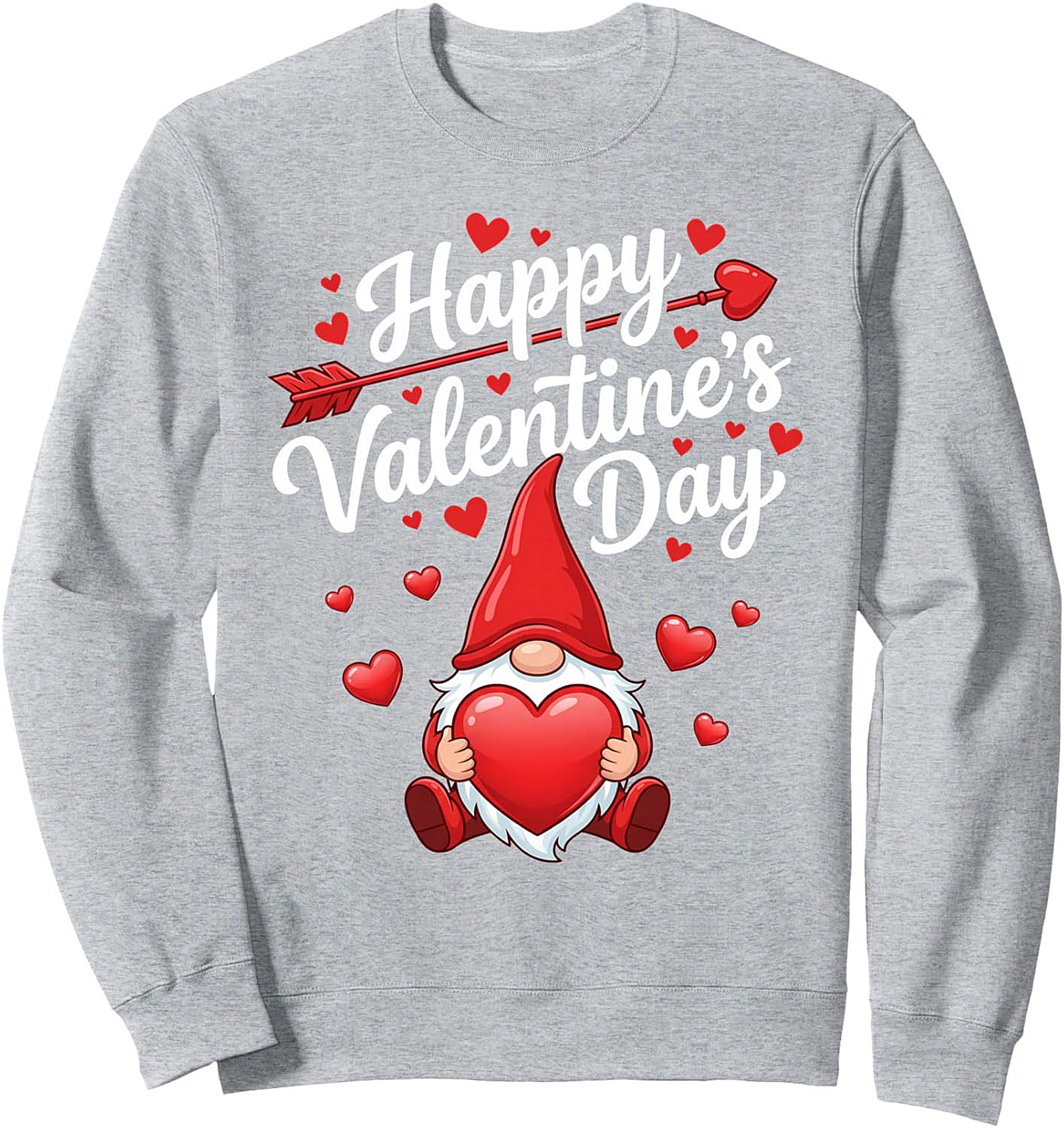 Valentine Gnome Crewneck Sweatshirt - Cozy Cupid Pullover