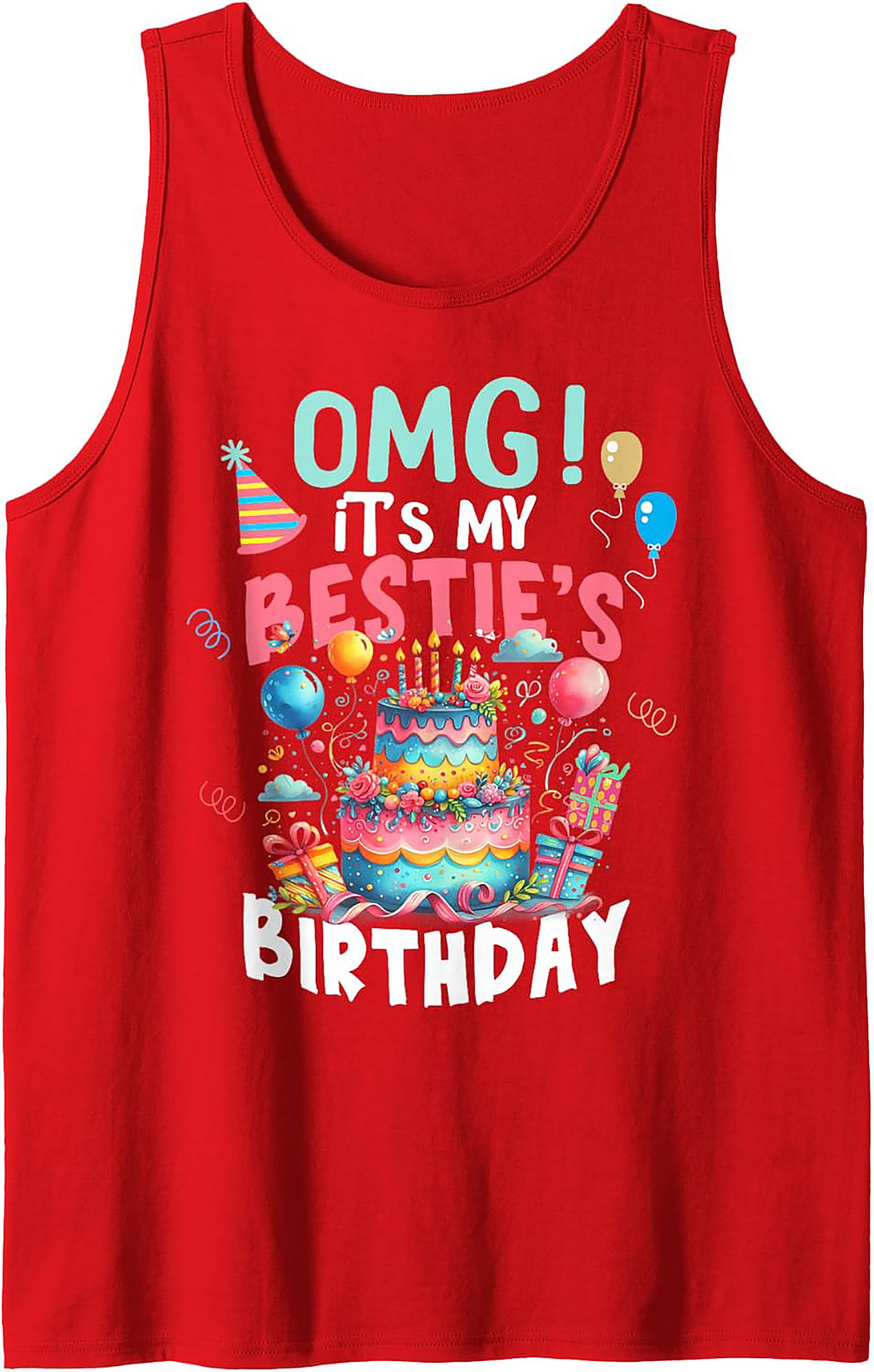 Bestie Birthday Graphic Tank | Fun Unisex Sleeveless Shirt Gift