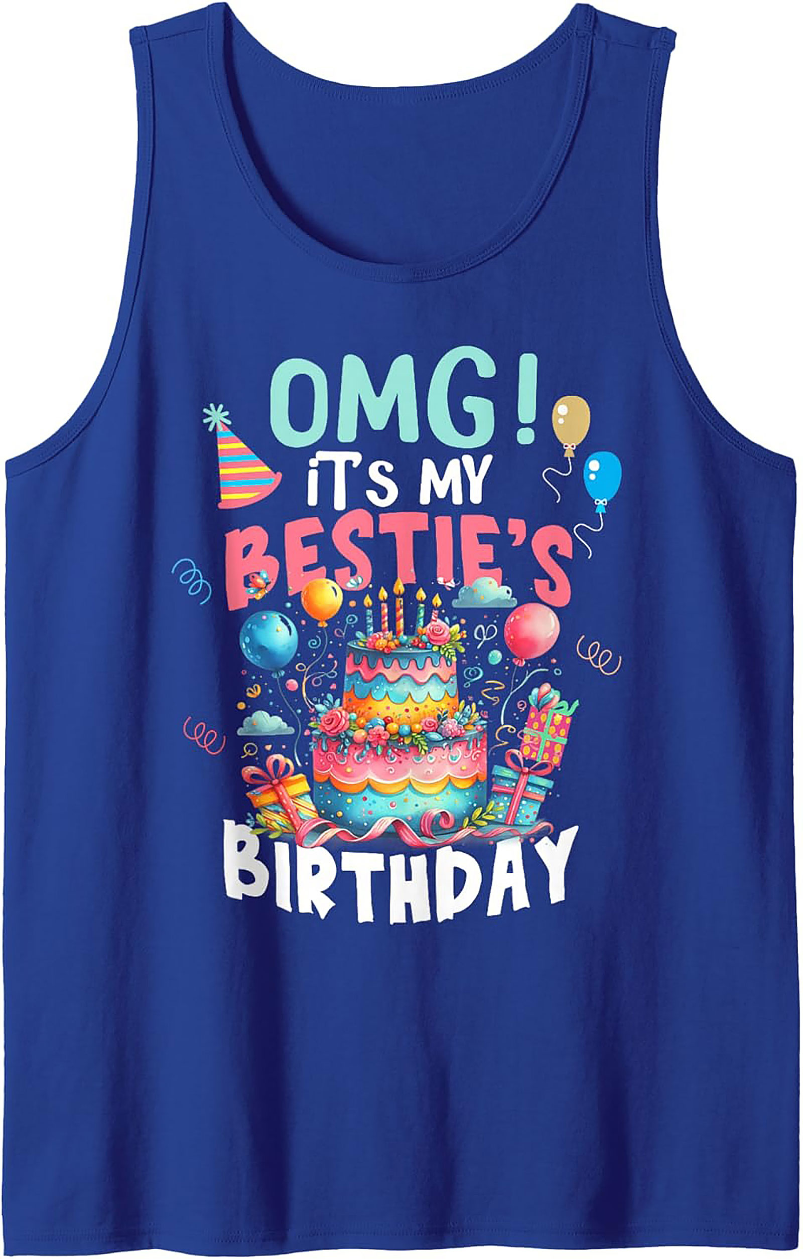 Bestie Birthday Graphic Tank | Fun Unisex Sleeveless Shirt Gift