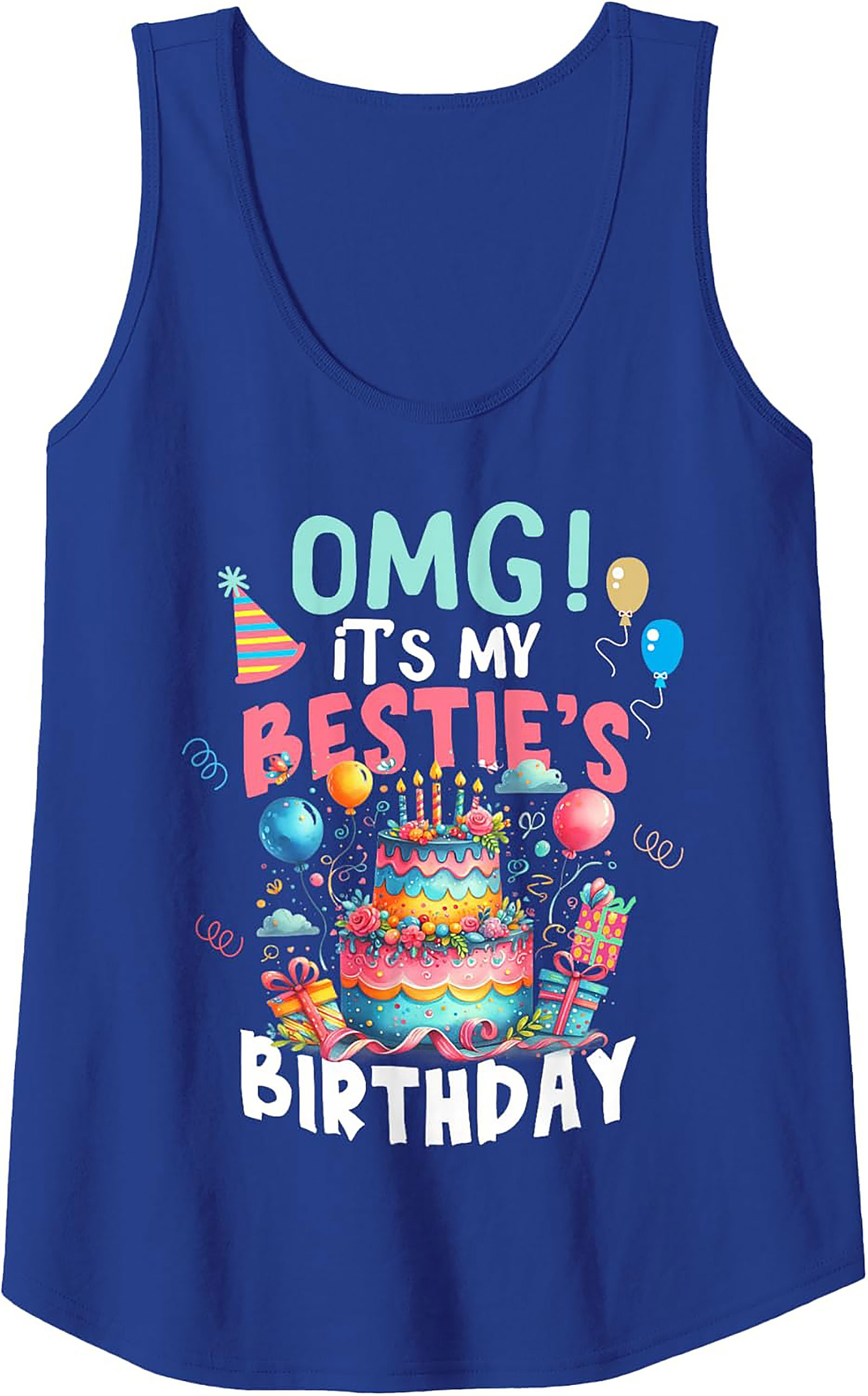 Bestie Birthday Graphic Tank | Fun Unisex Sleeveless Shirt Gift