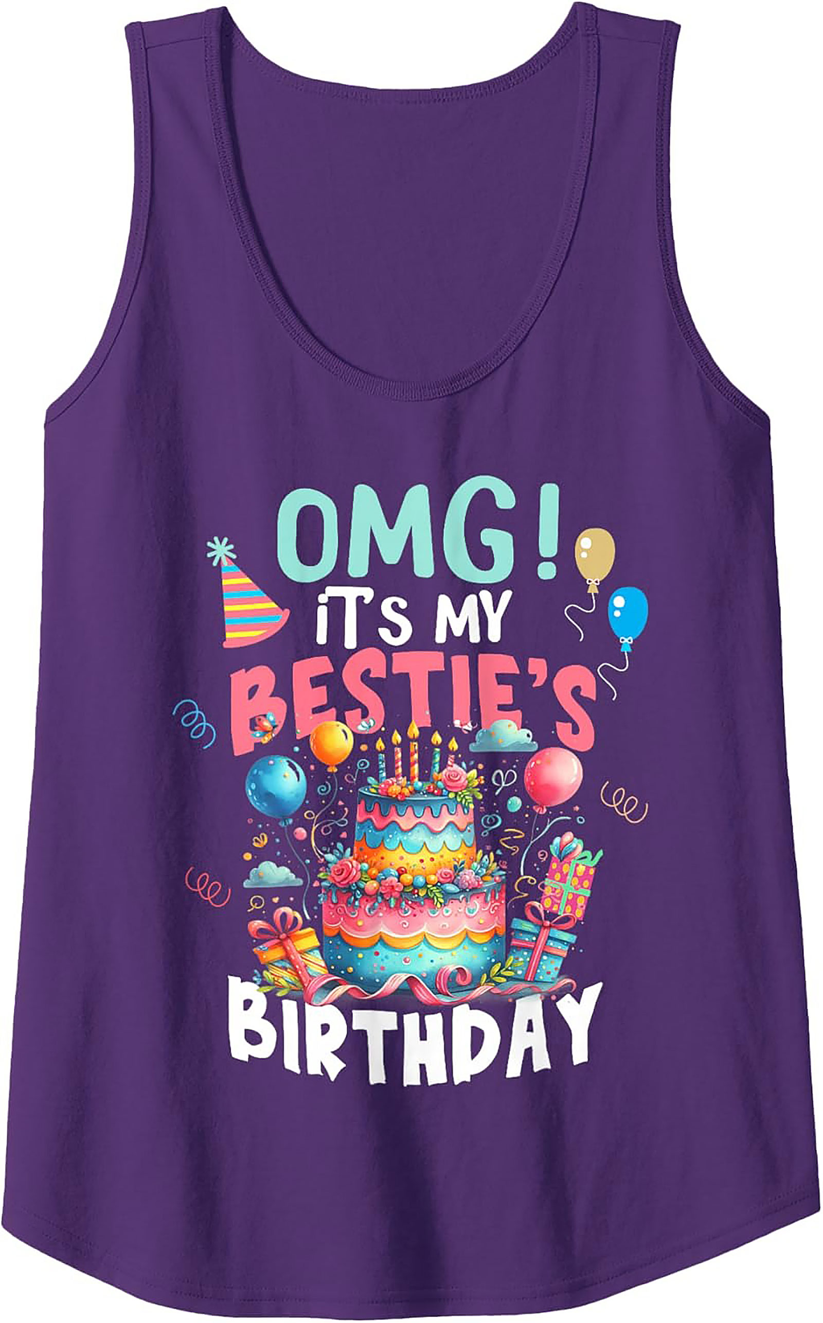 Bestie Birthday Graphic Tank | Fun Unisex Sleeveless Shirt Gift