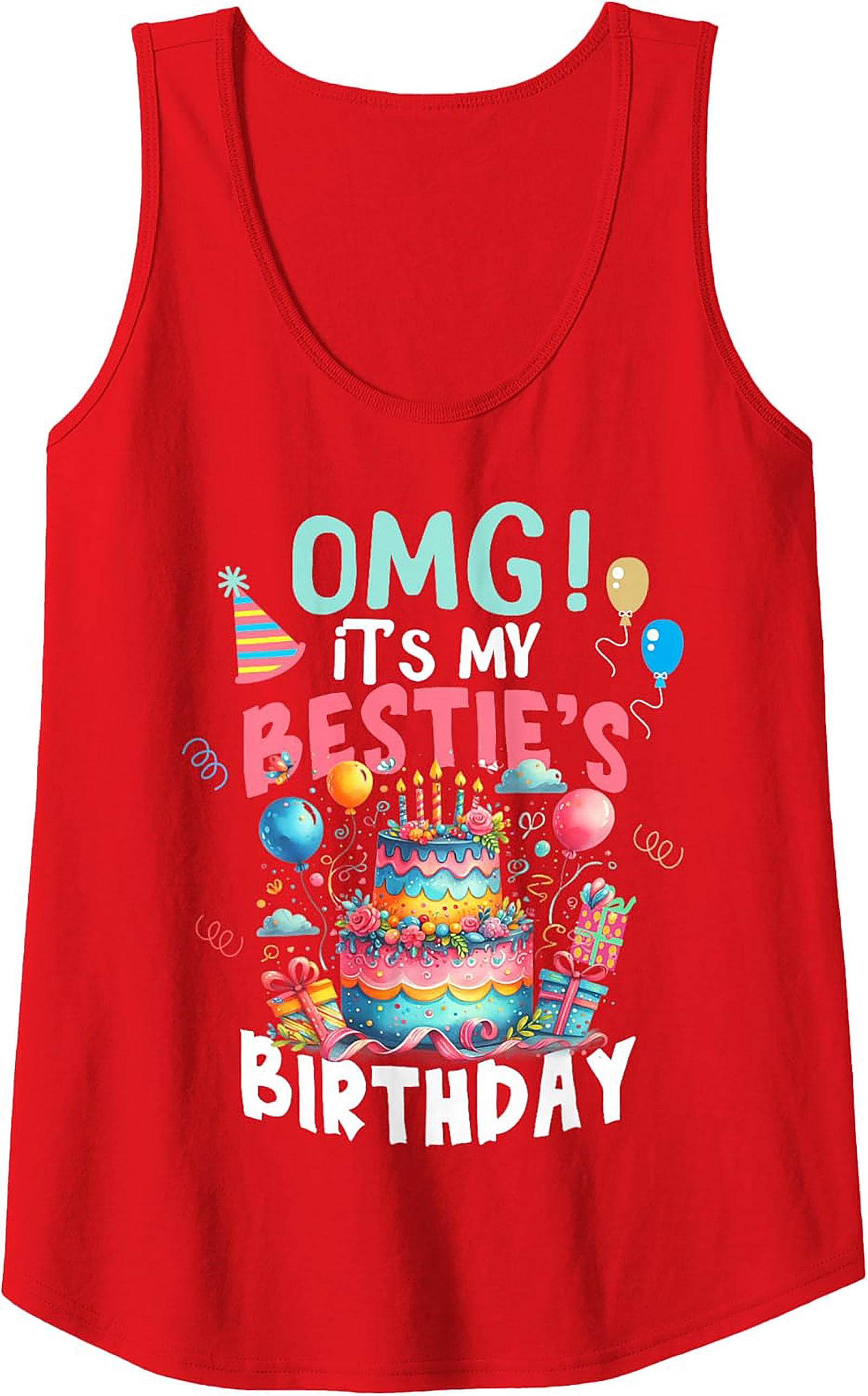 Bestie Birthday Graphic Tank | Fun Unisex Sleeveless Shirt Gift