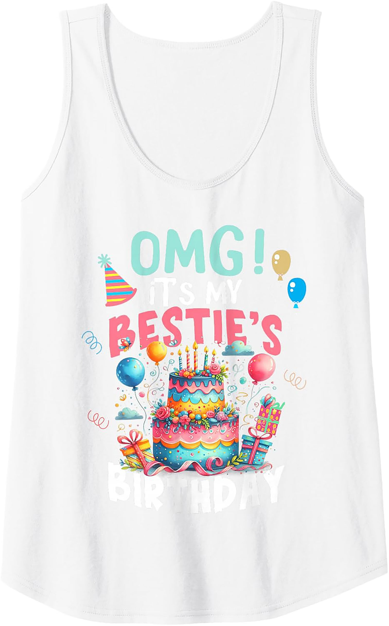 Bestie Birthday Graphic Tank | Fun Unisex Sleeveless Shirt Gift
