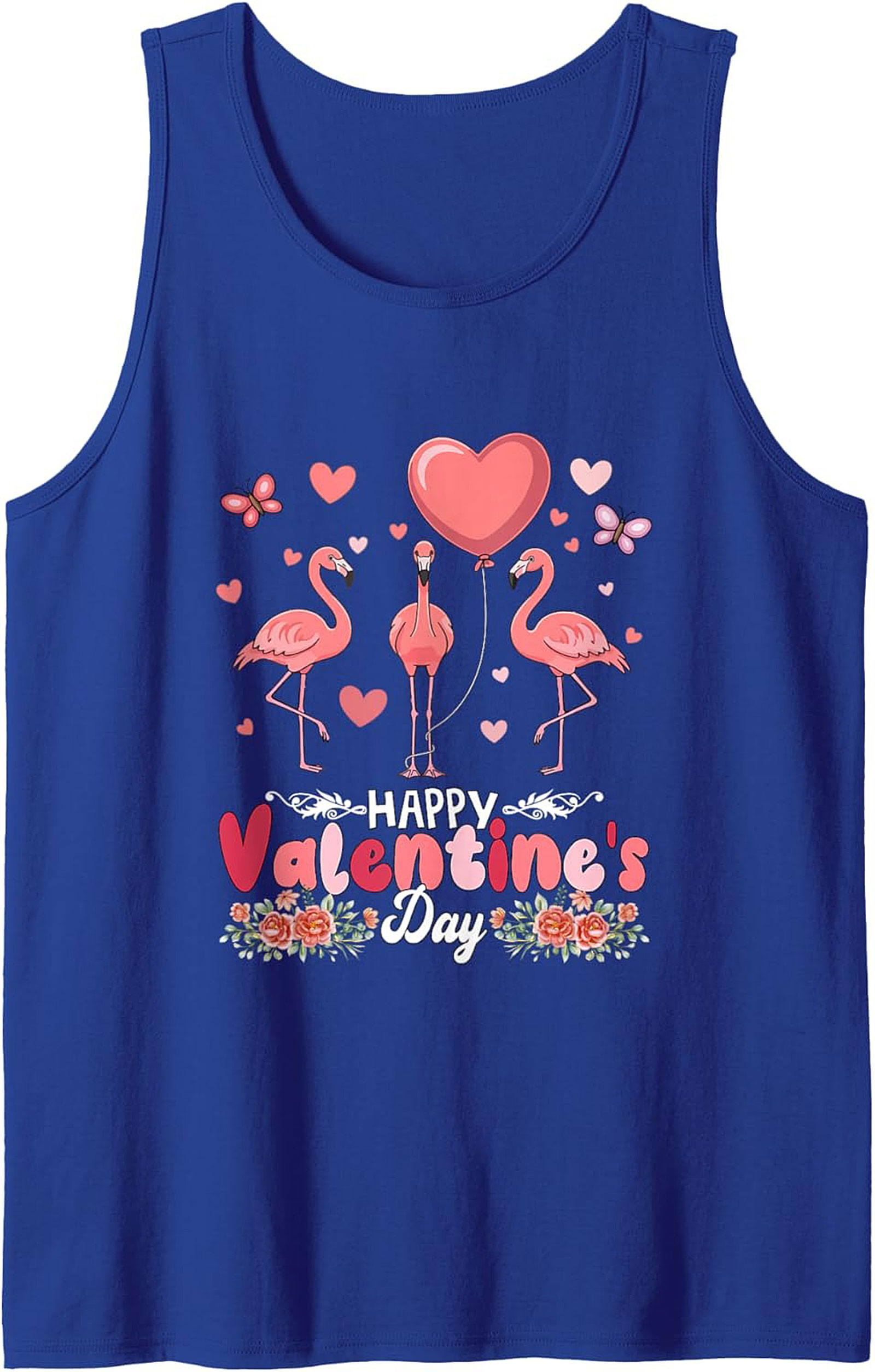 Flamingo Valentine Graphic Tank Top Sleeveless Shirt Gift