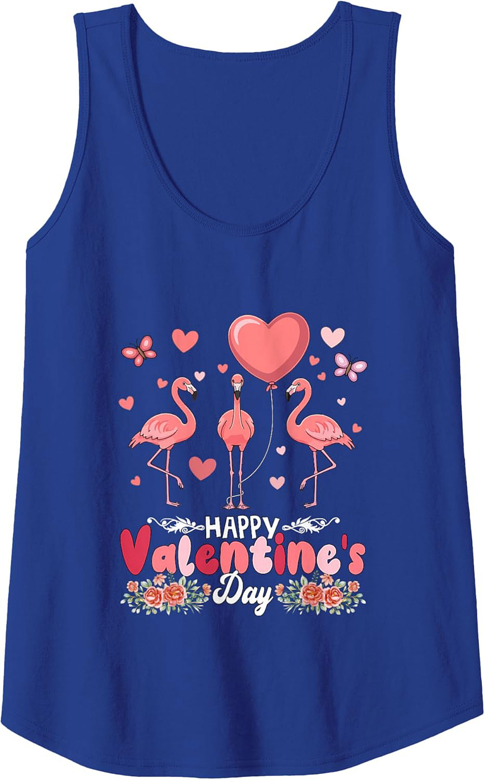 Flamingo Valentine Graphic Tank Top Sleeveless Shirt Gift