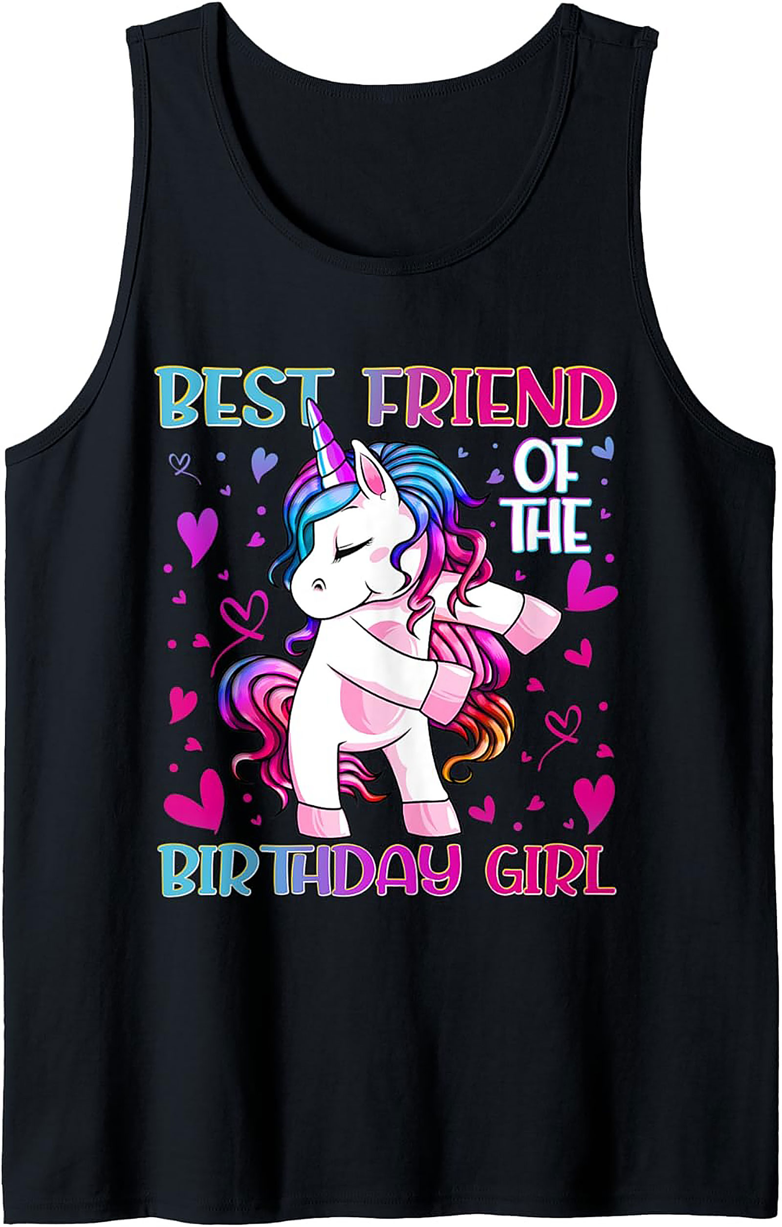 Unicorn Best Friend Tank Top | Dabbing Birthday Graphic Tank
