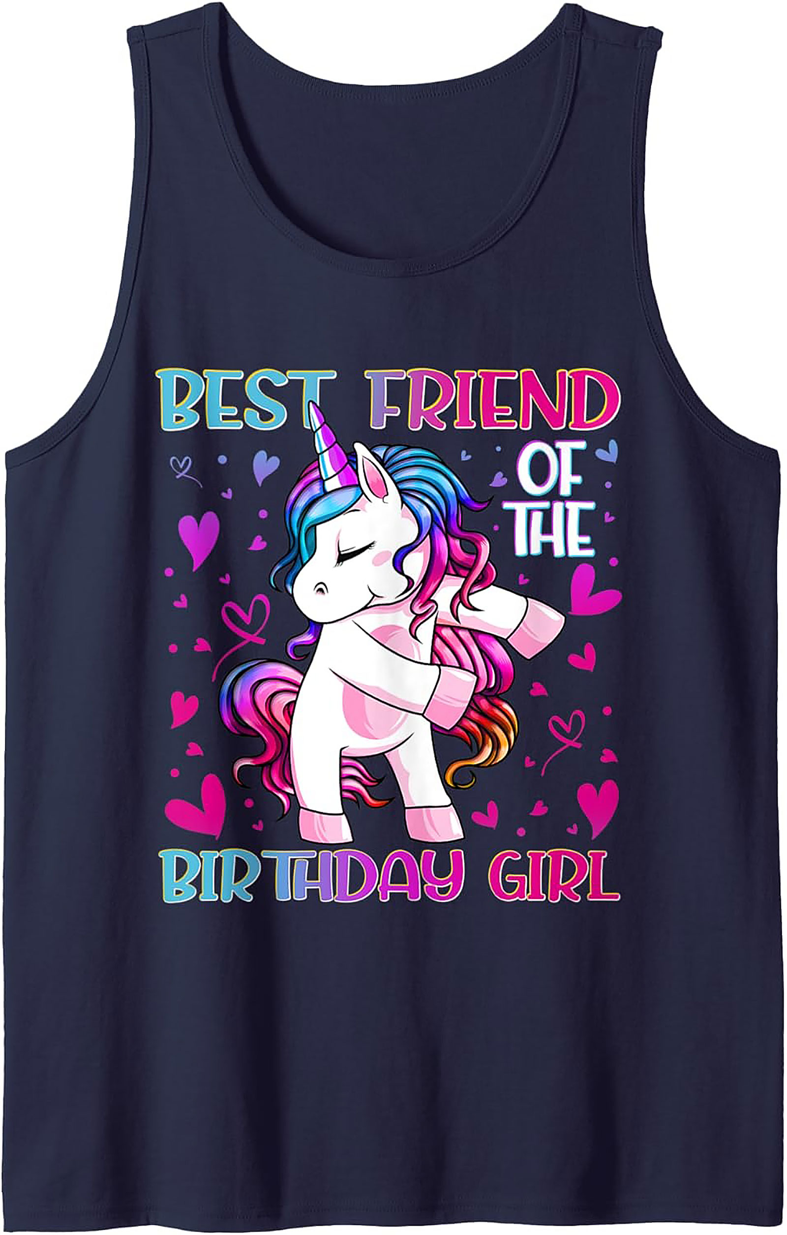 Unicorn Best Friend Tank Top | Dabbing Birthday Graphic Tank