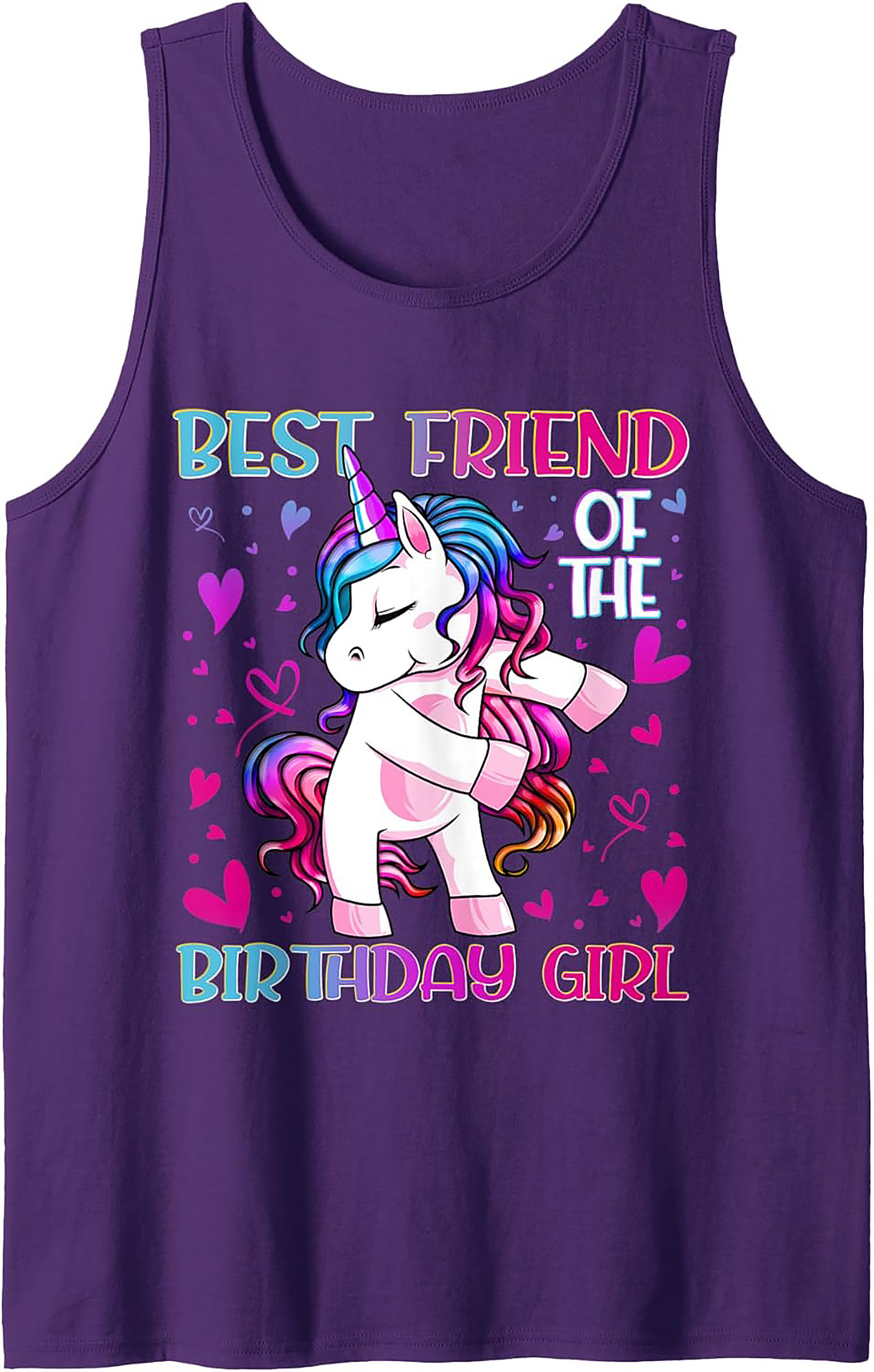 Unicorn Best Friend Tank Top | Dabbing Birthday Graphic Tank
