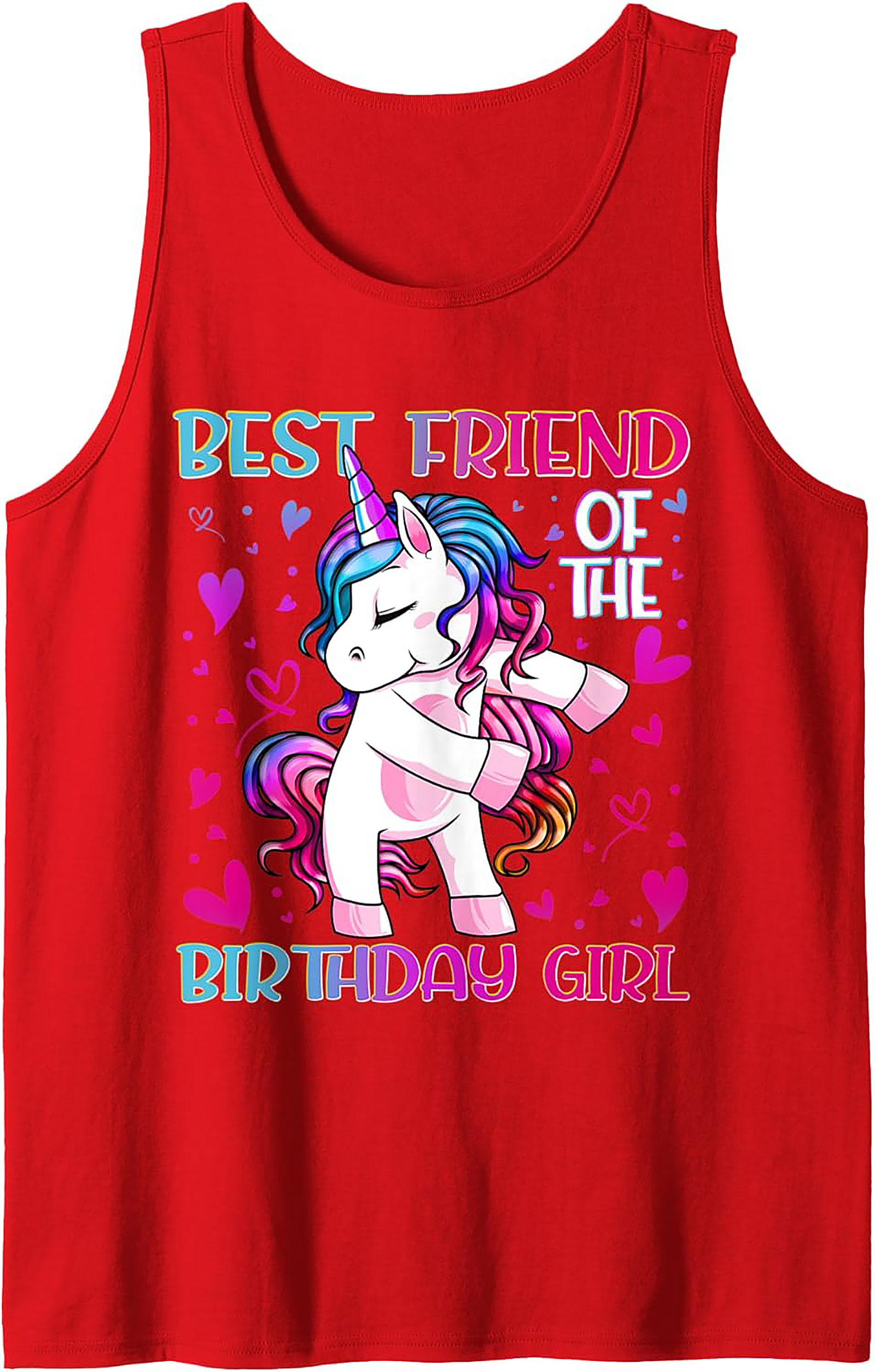 Unicorn Best Friend Tank Top | Dabbing Birthday Graphic Tank