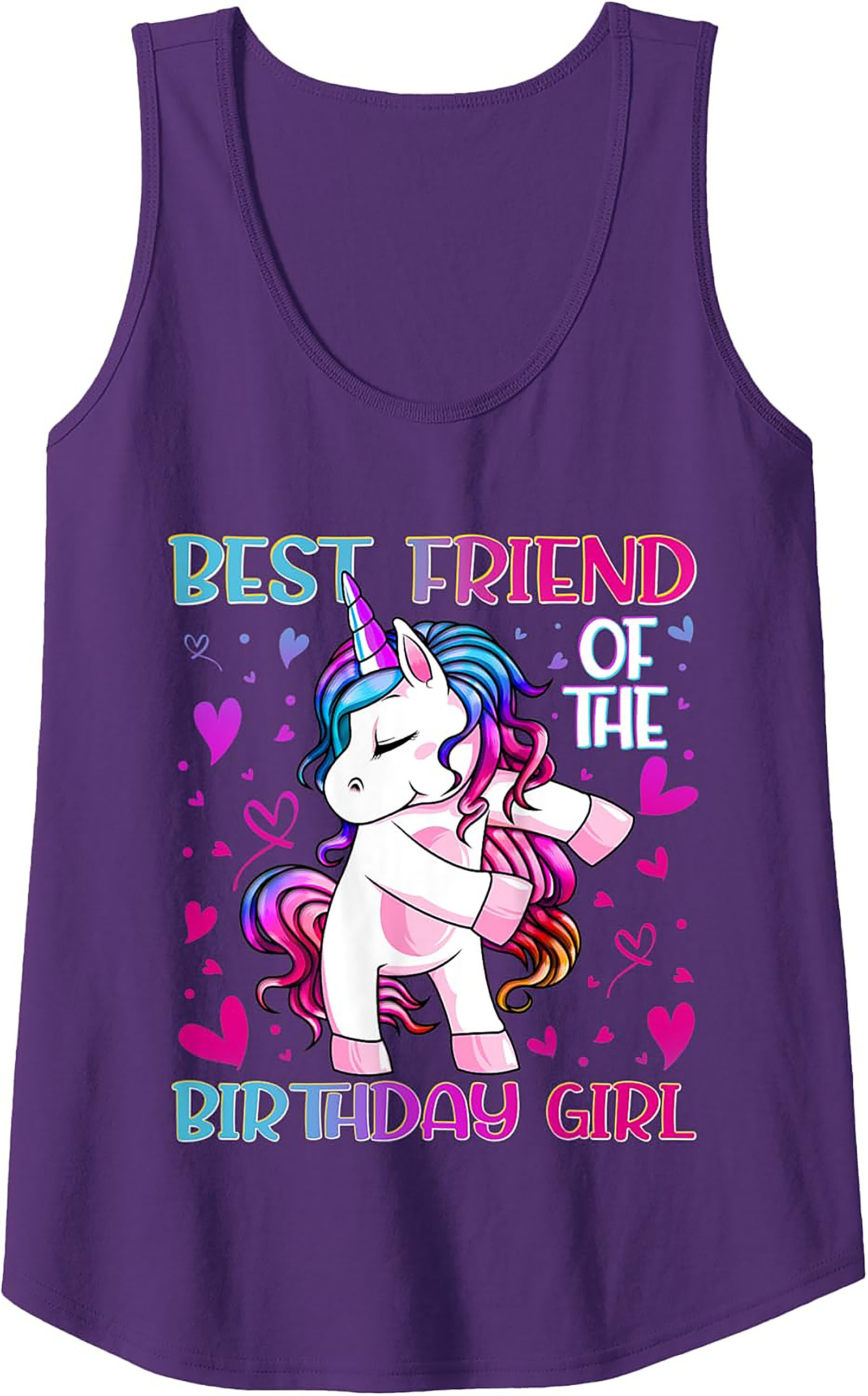 Unicorn Best Friend Tank Top | Dabbing Birthday Graphic Tank