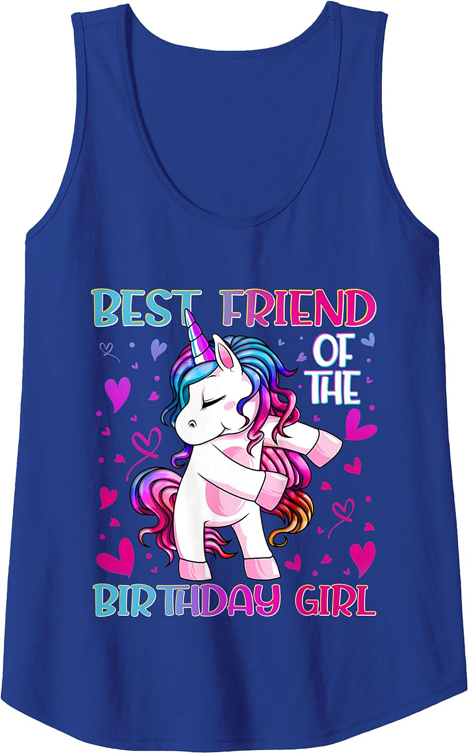Unicorn Best Friend Tank Top | Dabbing Birthday Graphic Tank