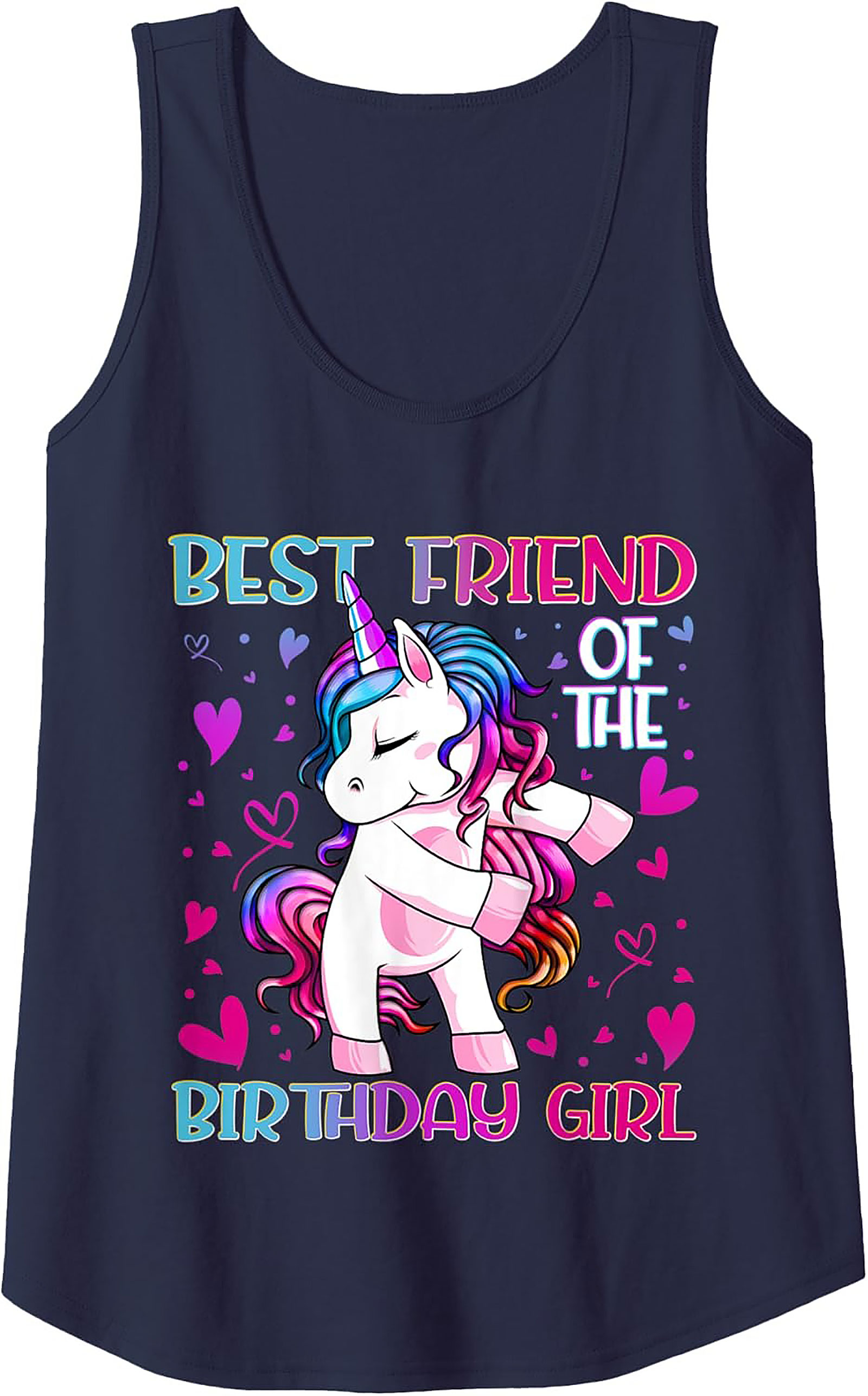 Unicorn Best Friend Tank Top | Dabbing Birthday Graphic Tank