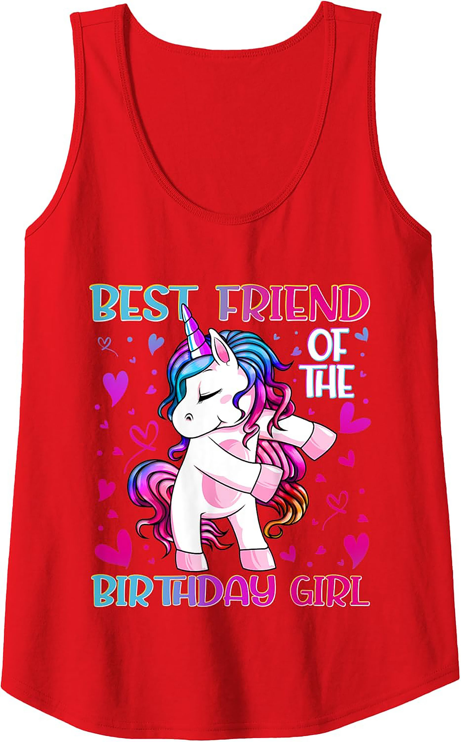 Unicorn Best Friend Tank Top | Dabbing Birthday Graphic Tank