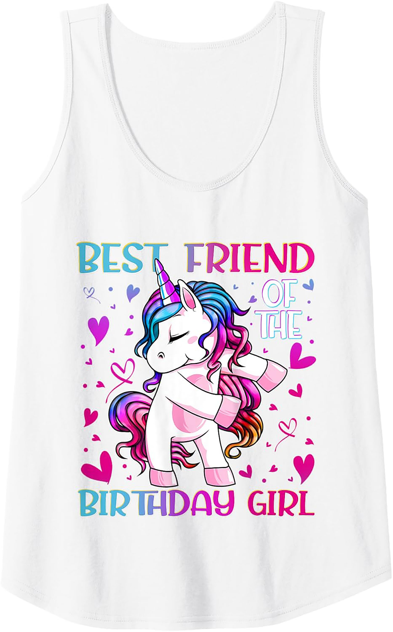 Unicorn Best Friend Tank Top | Dabbing Birthday Graphic Tank