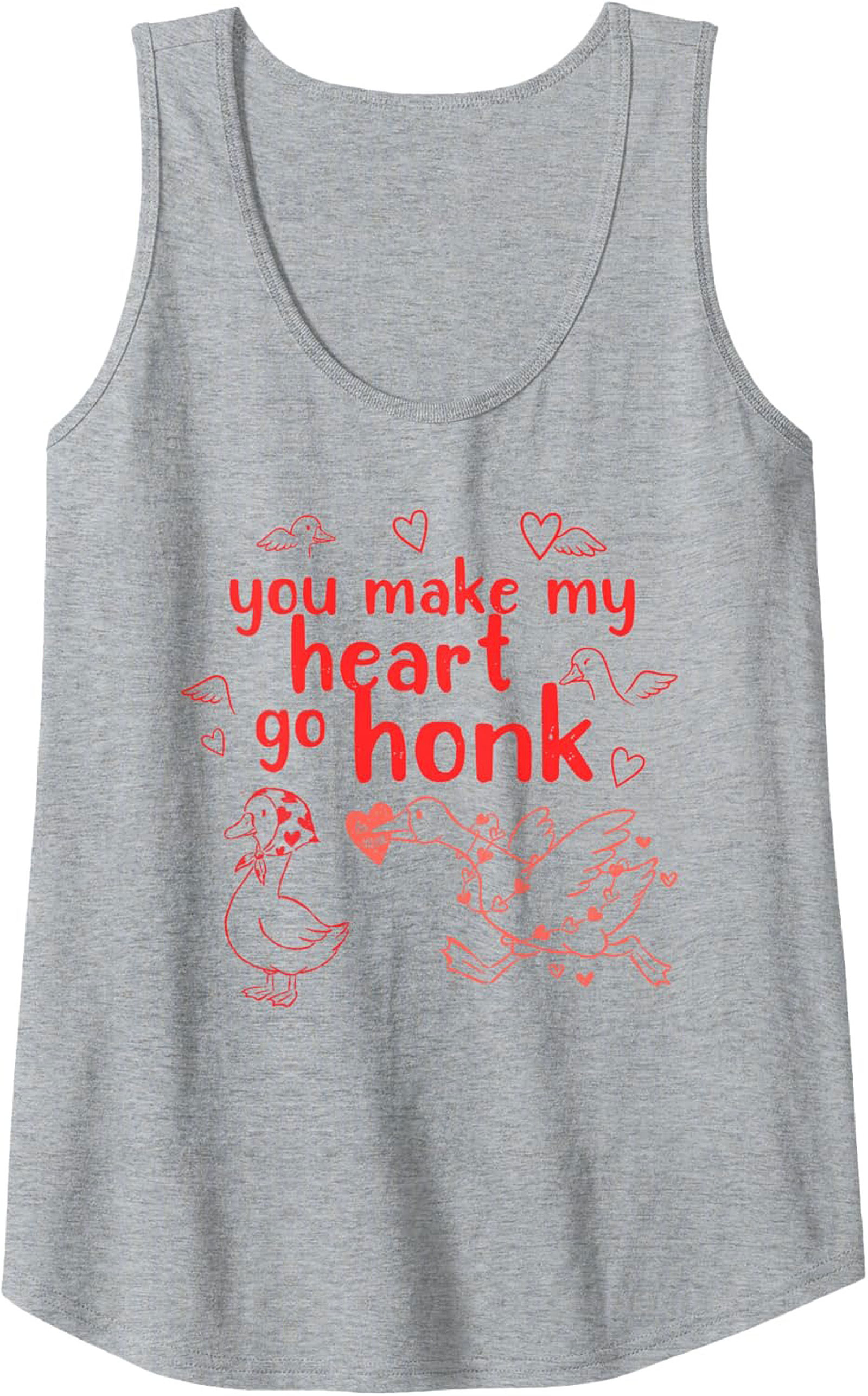 Funny Duck Valentine's Graphic Tank Unisex Sleeveless Shirt