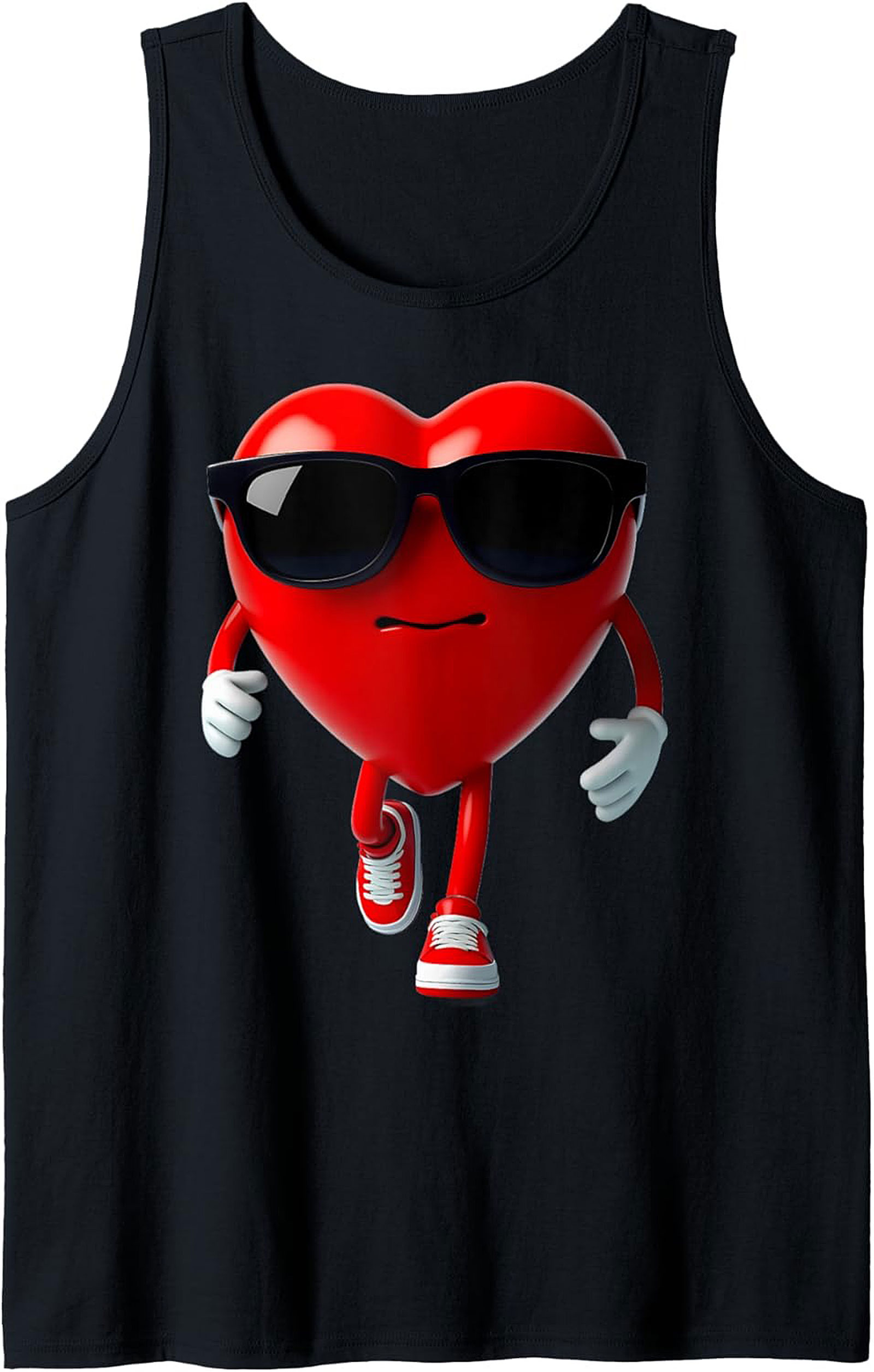 Cool Heart Graphic Tank Confident Sleeveless Shirt