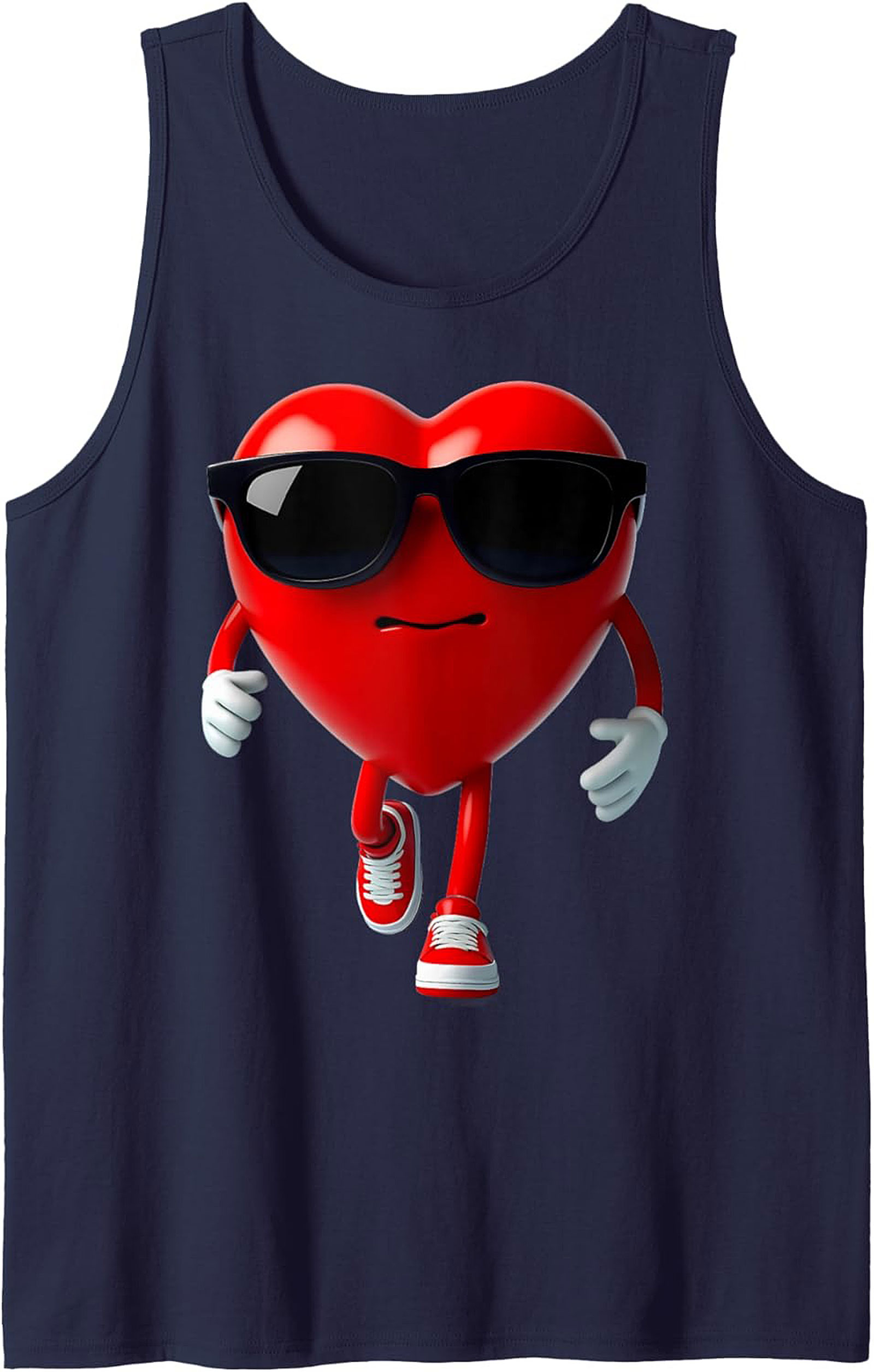 Cool Heart Graphic Tank Confident Sleeveless Shirt