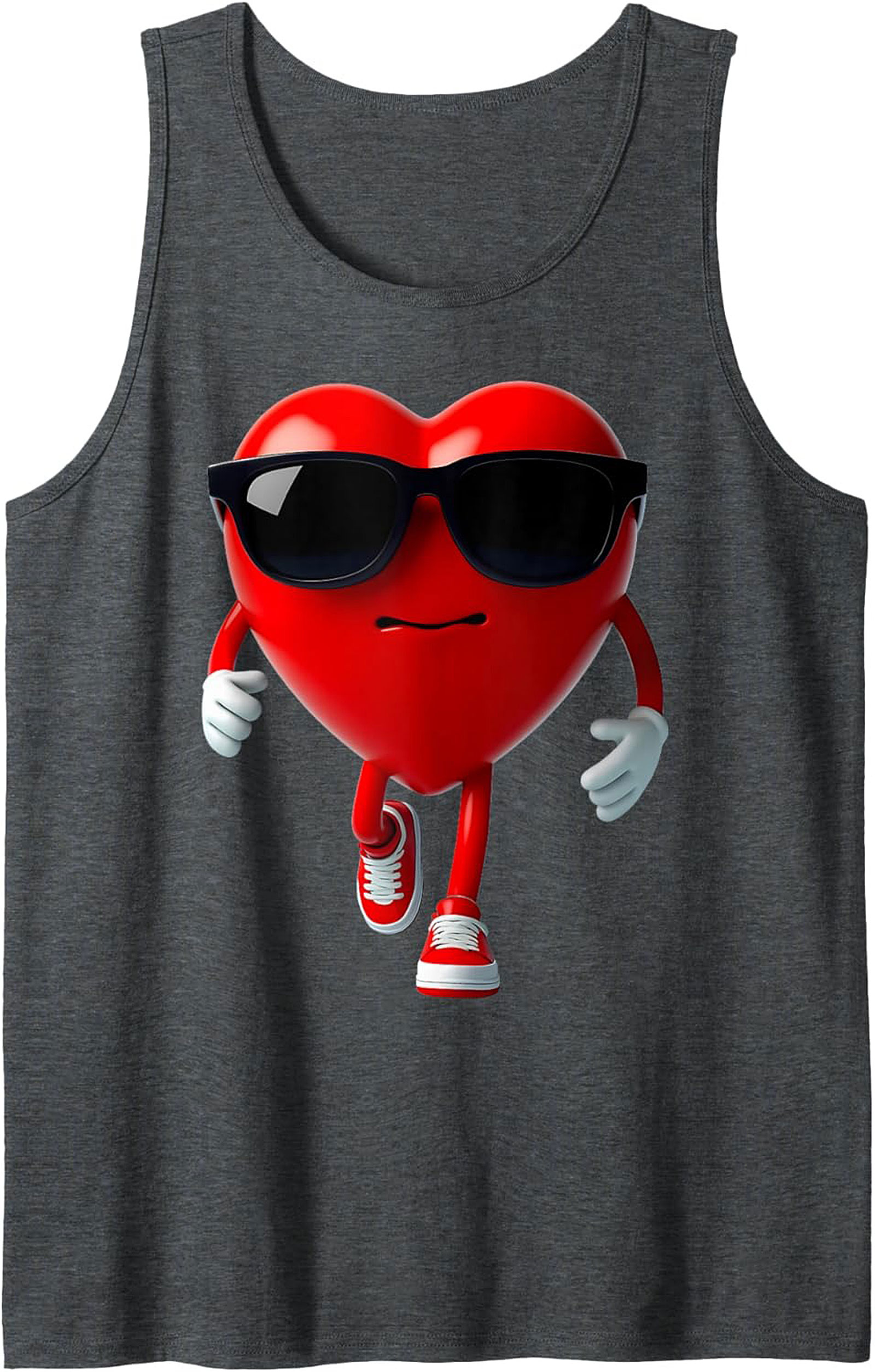 Cool Heart Graphic Tank Confident Sleeveless Shirt