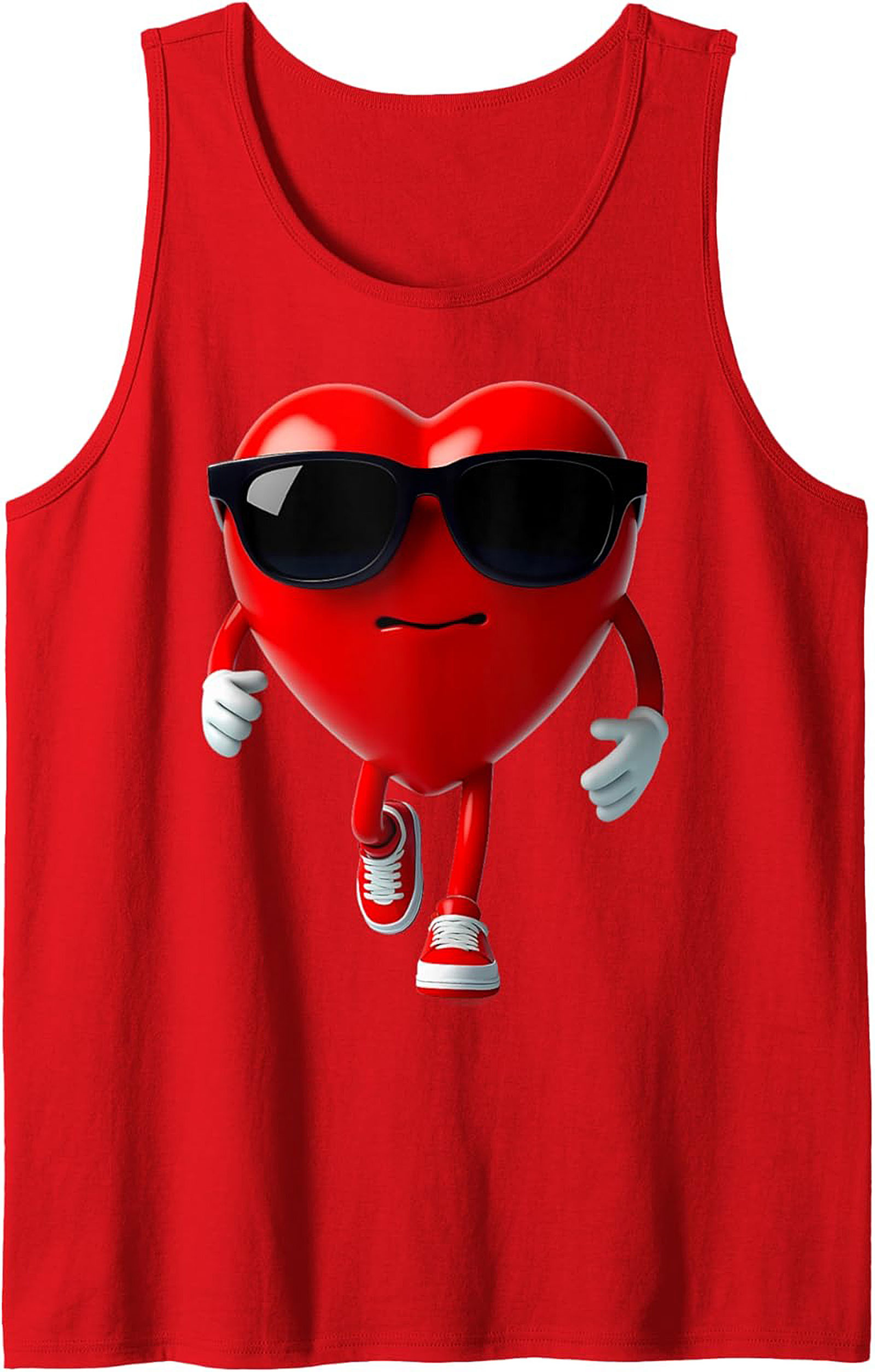 Cool Heart Graphic Tank Confident Sleeveless Shirt