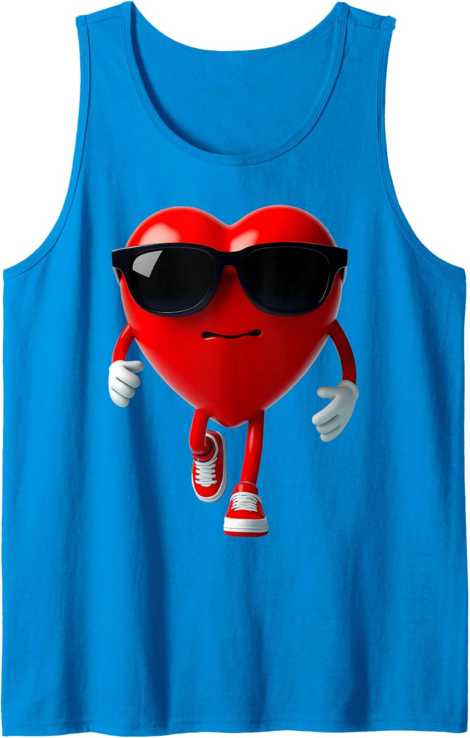 Cool Heart Graphic Tank Confident Sleeveless Shirt