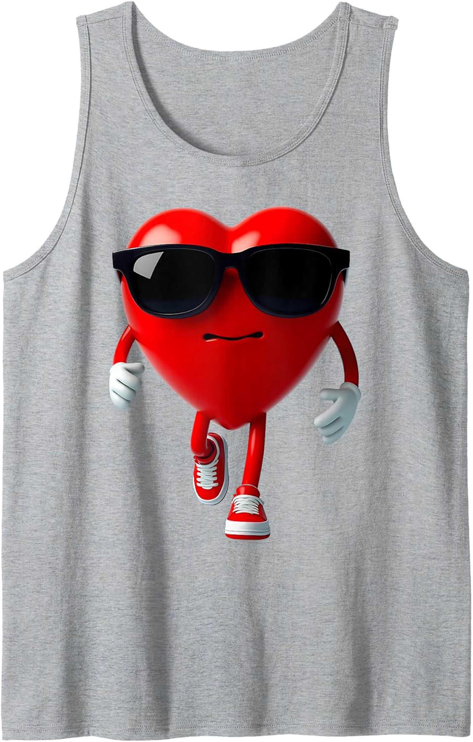 Cool Heart Graphic Tank Confident Sleeveless Shirt