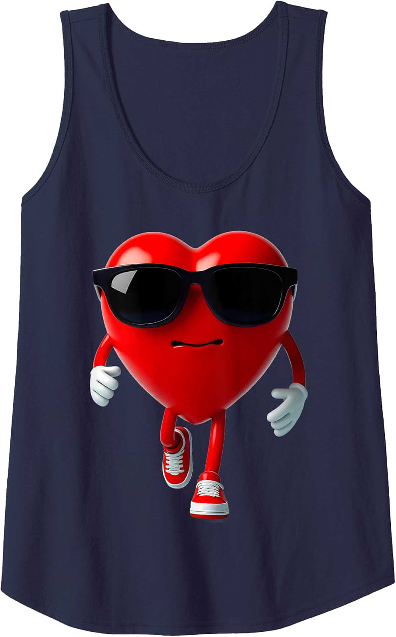 Cool Heart Graphic Tank Confident Sleeveless Shirt