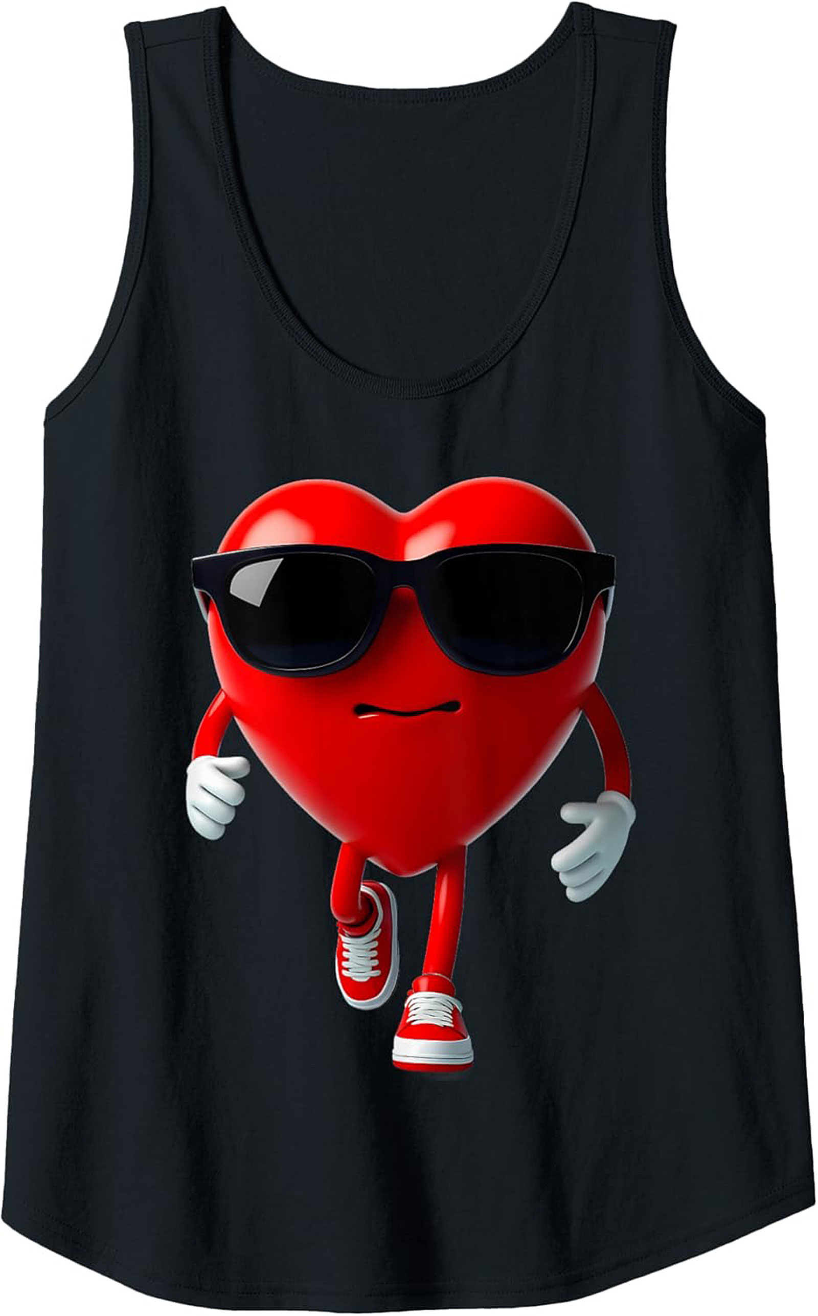 Cool Heart Graphic Tank Confident Sleeveless Shirt