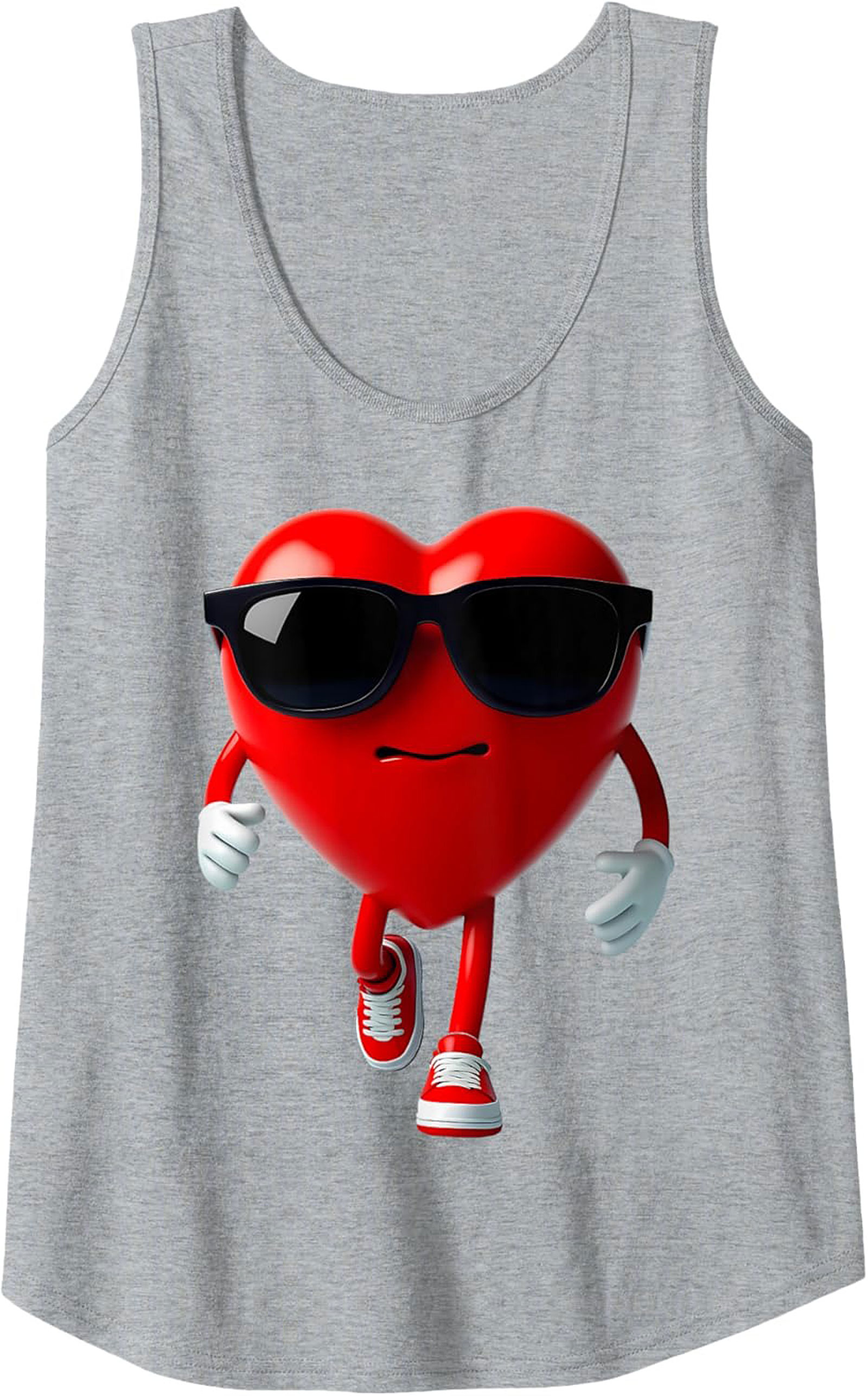 Cool Heart Graphic Tank Confident Sleeveless Shirt