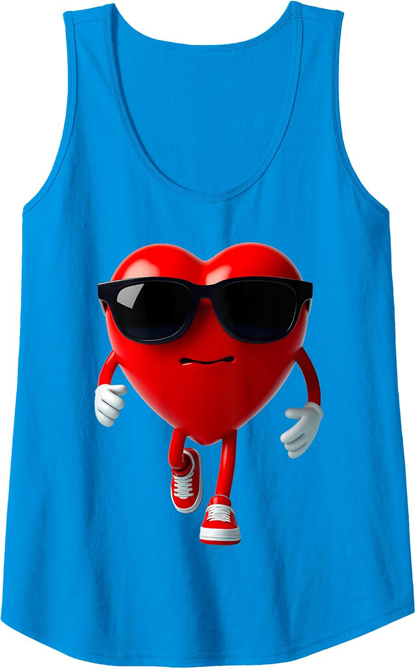 Cool Heart Graphic Tank Confident Sleeveless Shirt