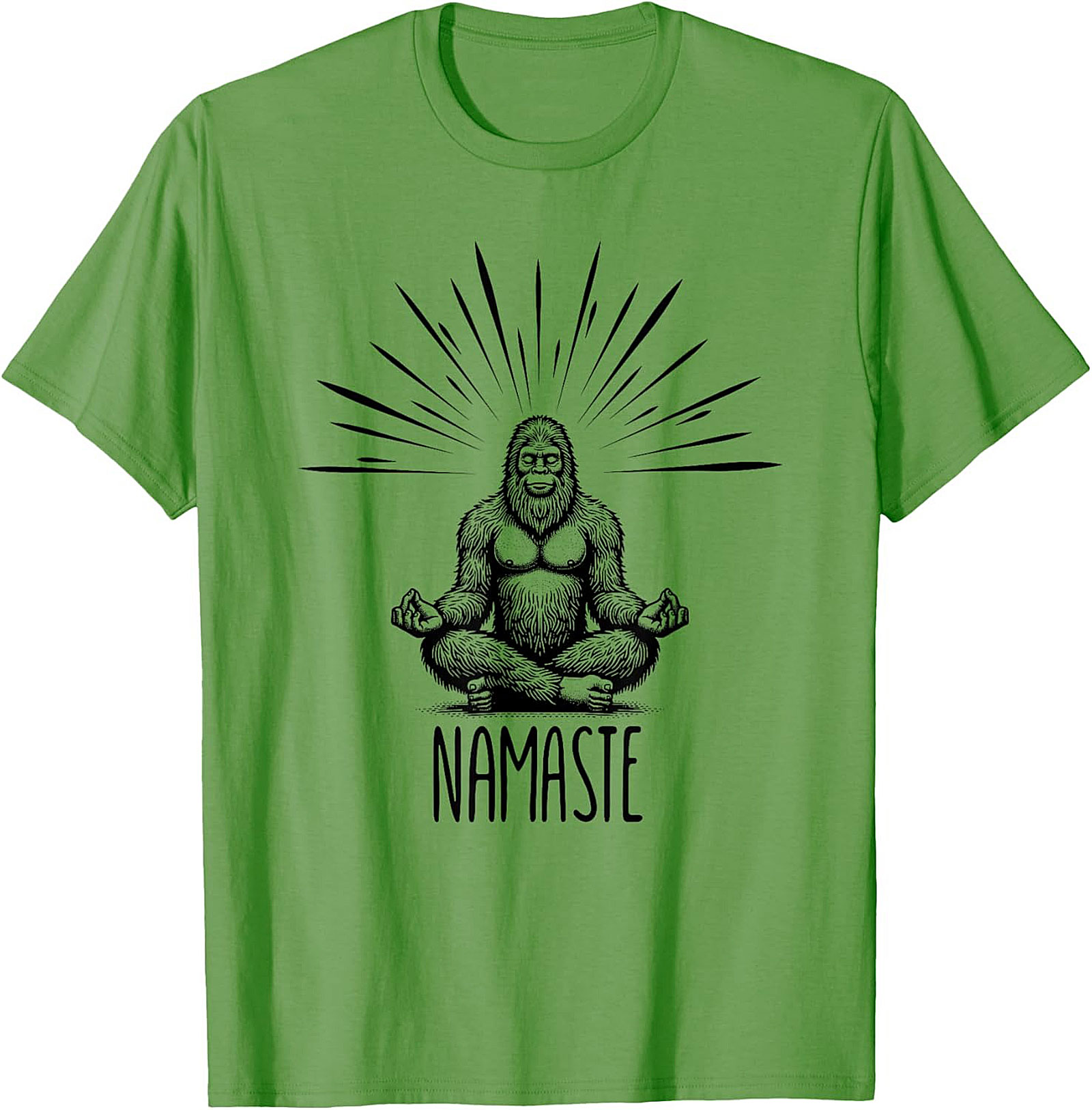 Funny Bigfoot Namaste Graphic Tee Sasquatch Yoga Shirt